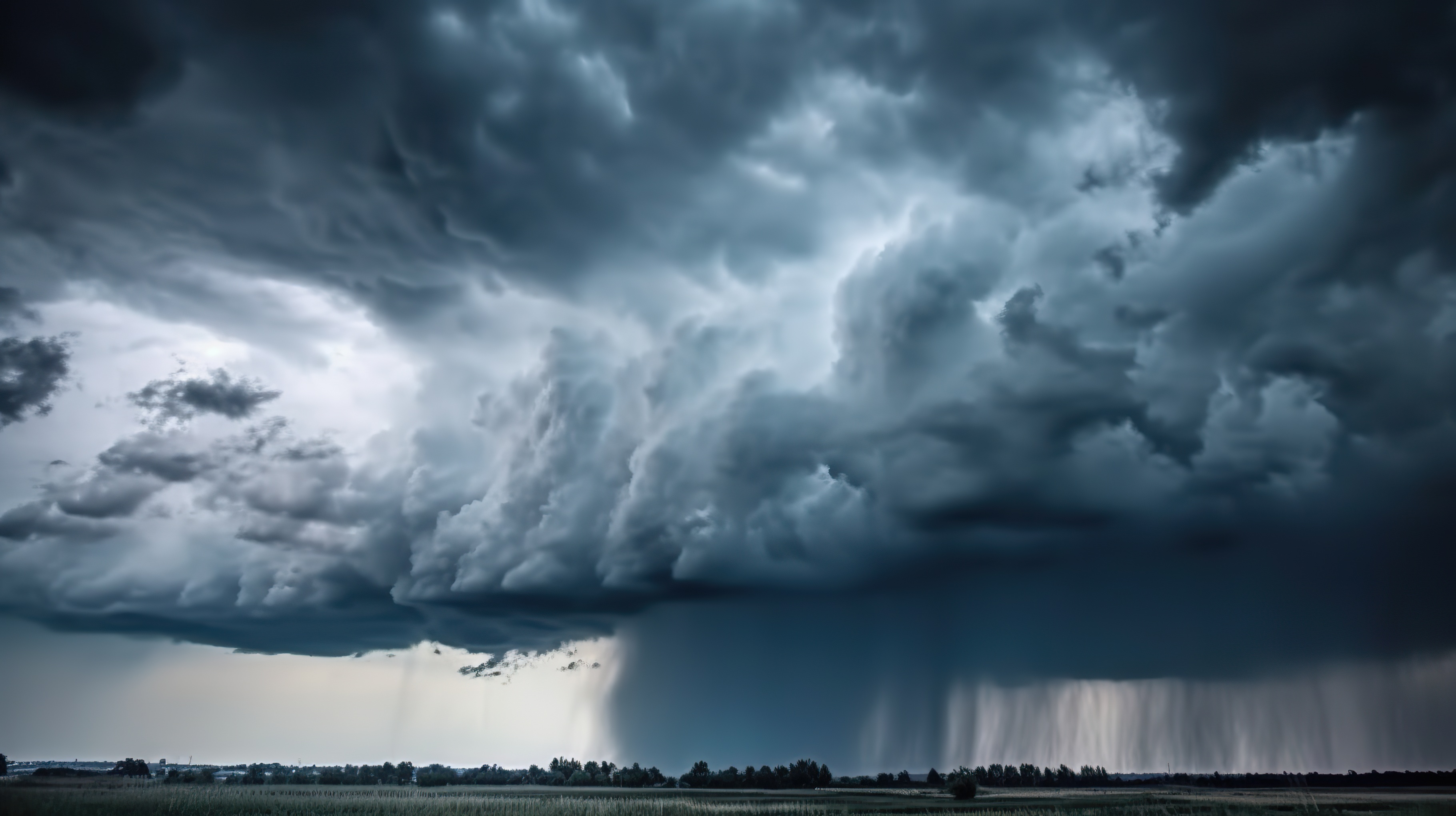 Dark Clouds Over Fields Skyline