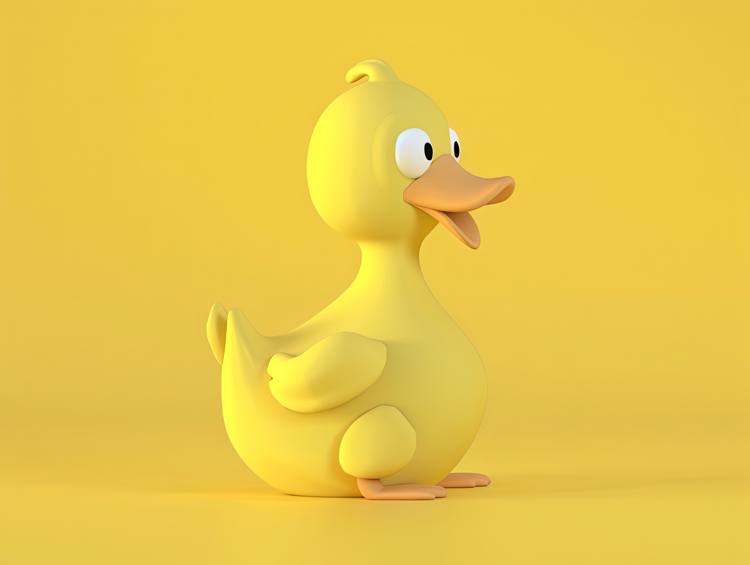 3D Yellow Rubber Duck Toy