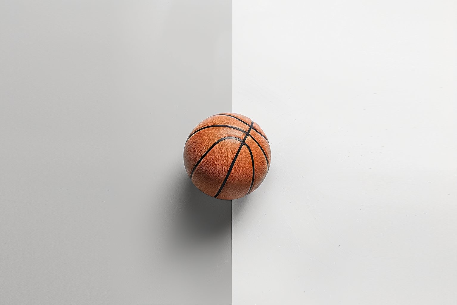 A basketball in a light background