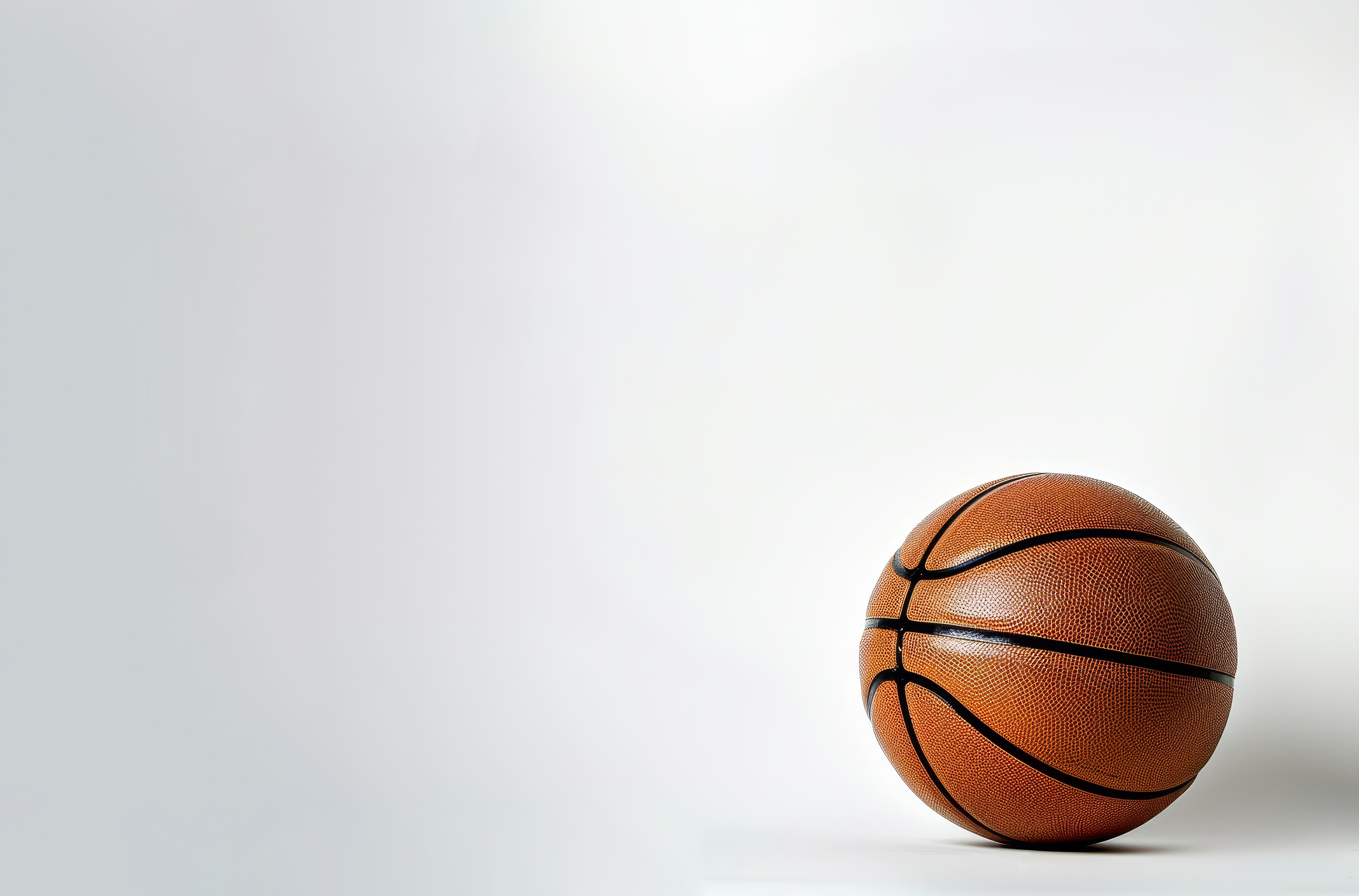 A basketball in a light background