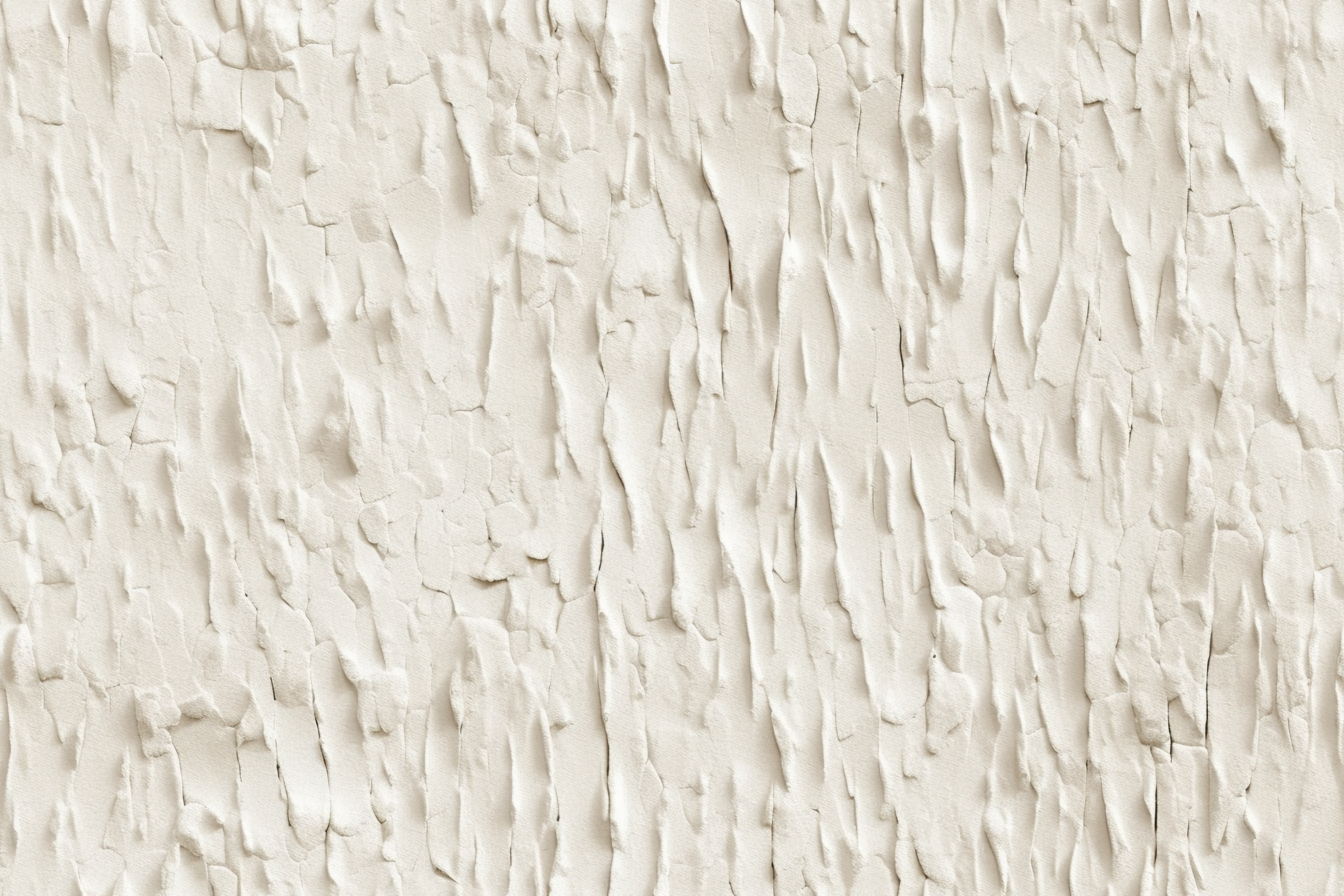 A wall with a rough surface is painted white