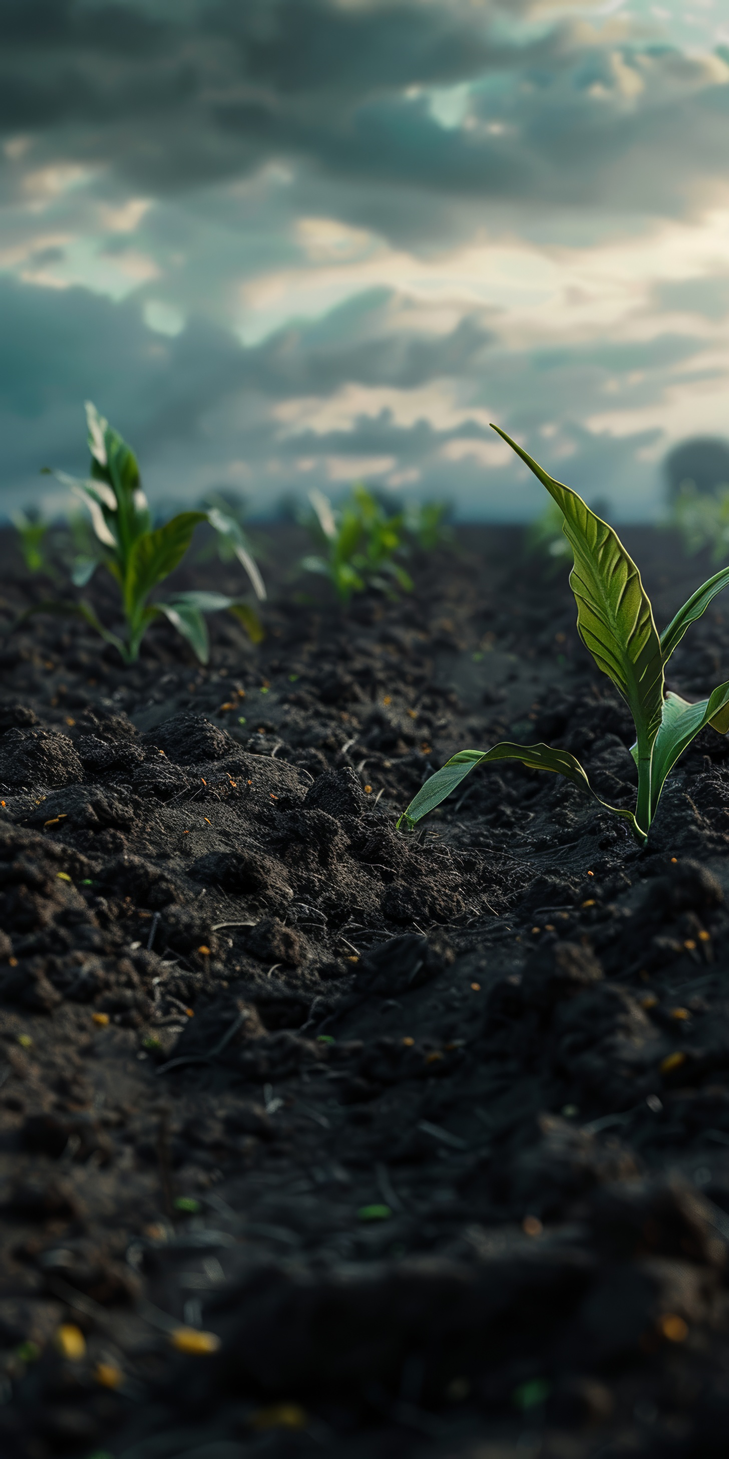 Agriculture plant seedling growing in garden