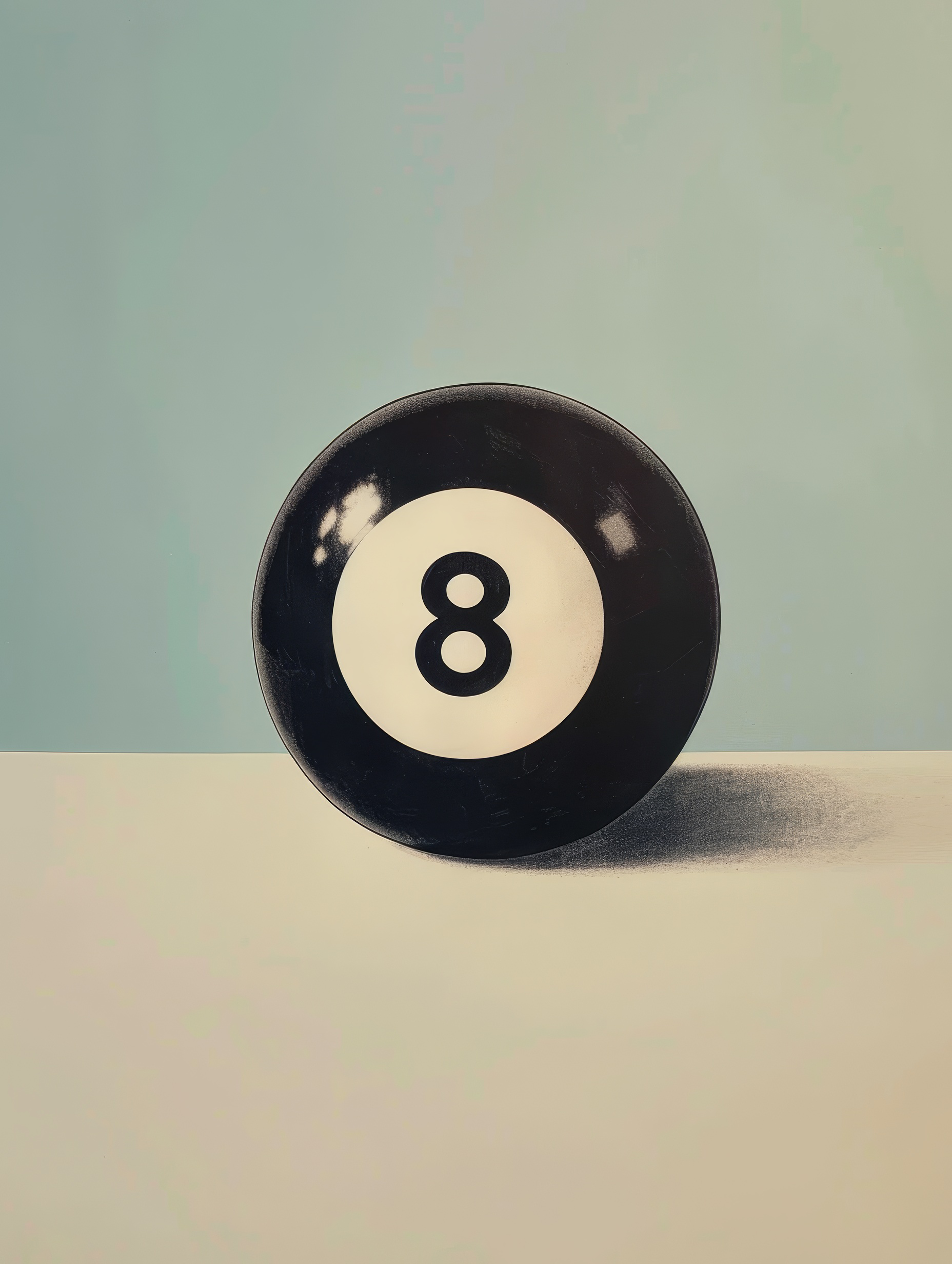 Billiard ball number eight black color