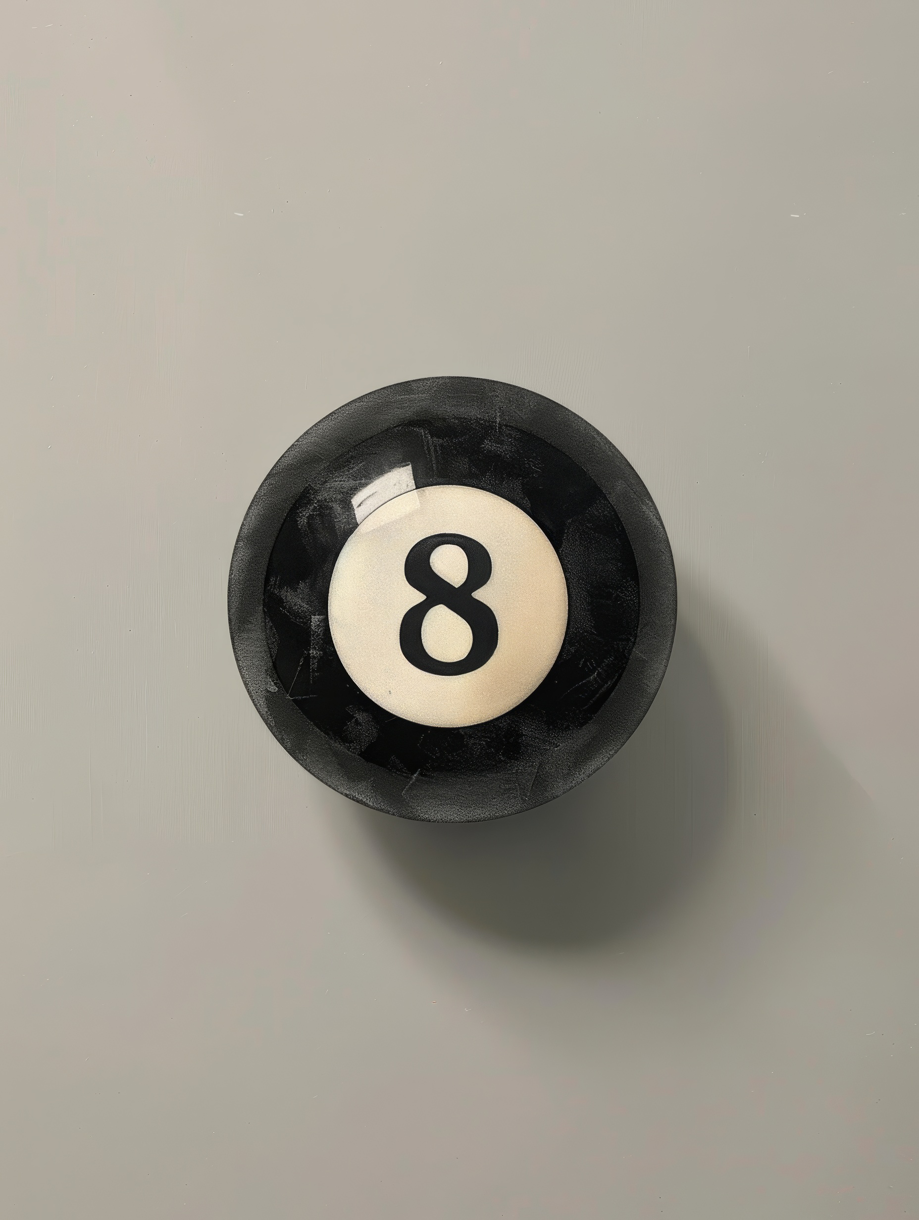 Billiard ball number eight black color