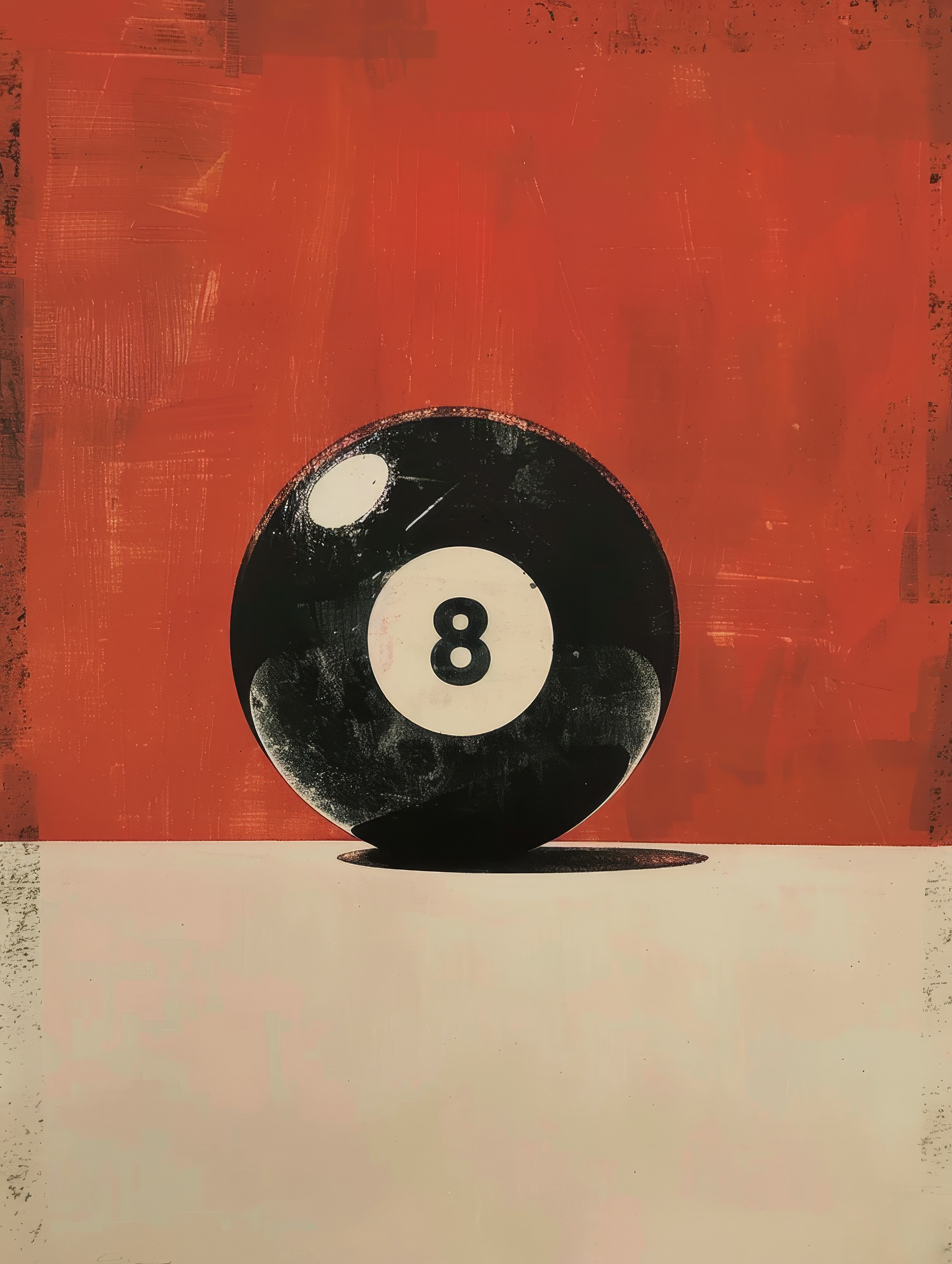 Billiard ball number eight black color