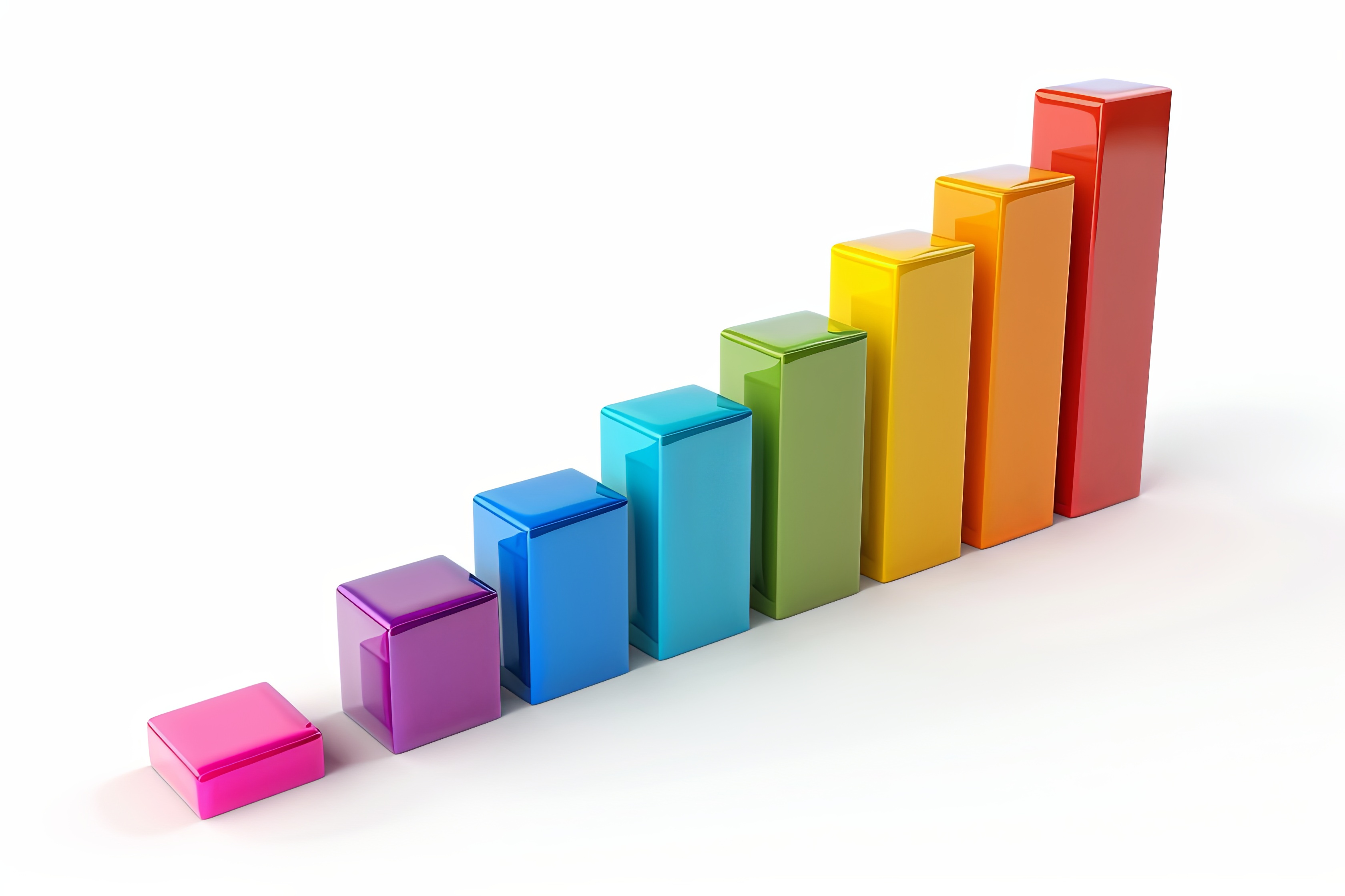 Business growth colorful bar diagram