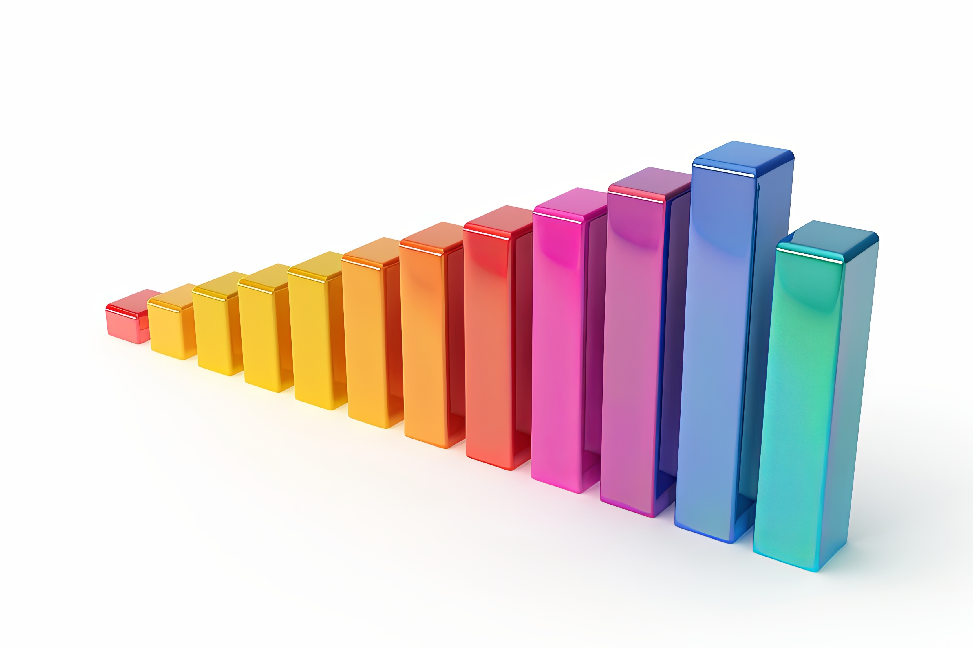 Business growth colorful bar diagram