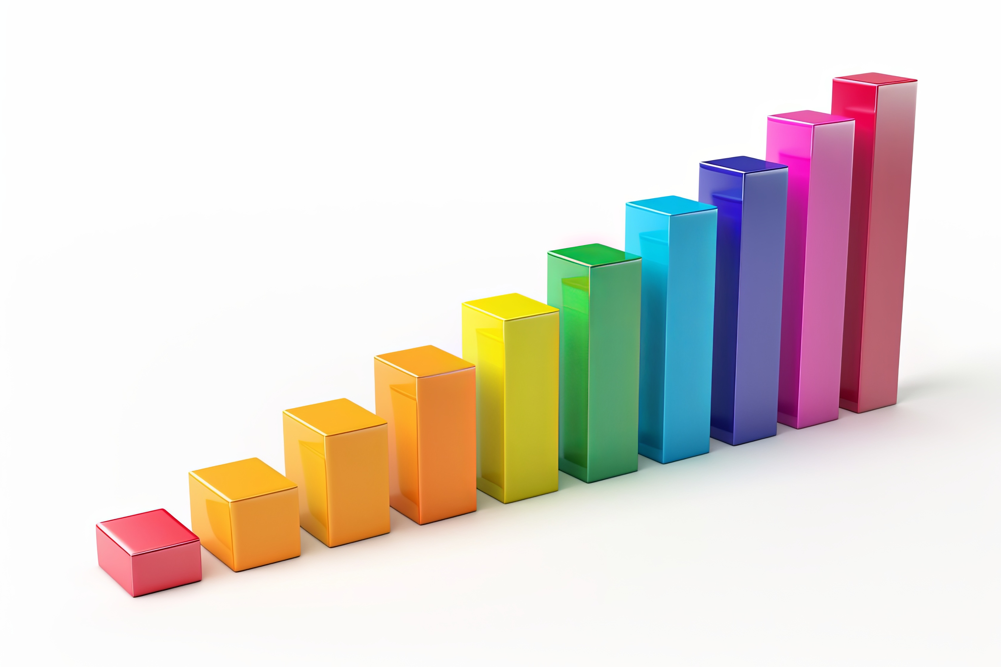 Business growth colorful bar diagram