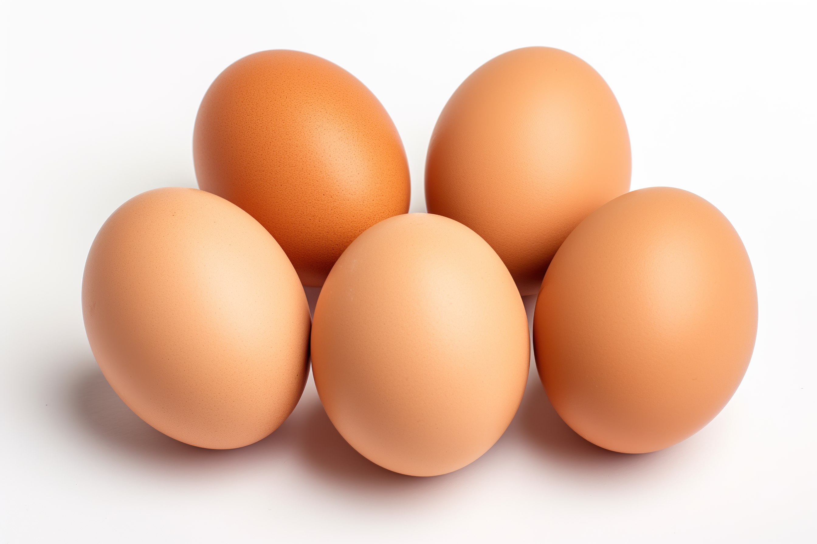 Chicken eggs isolated on white background