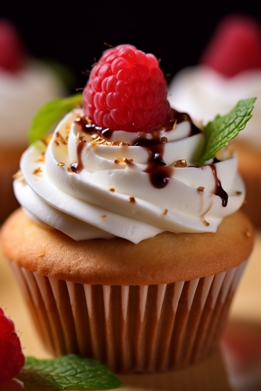 Chocolate and raspberry cupcake