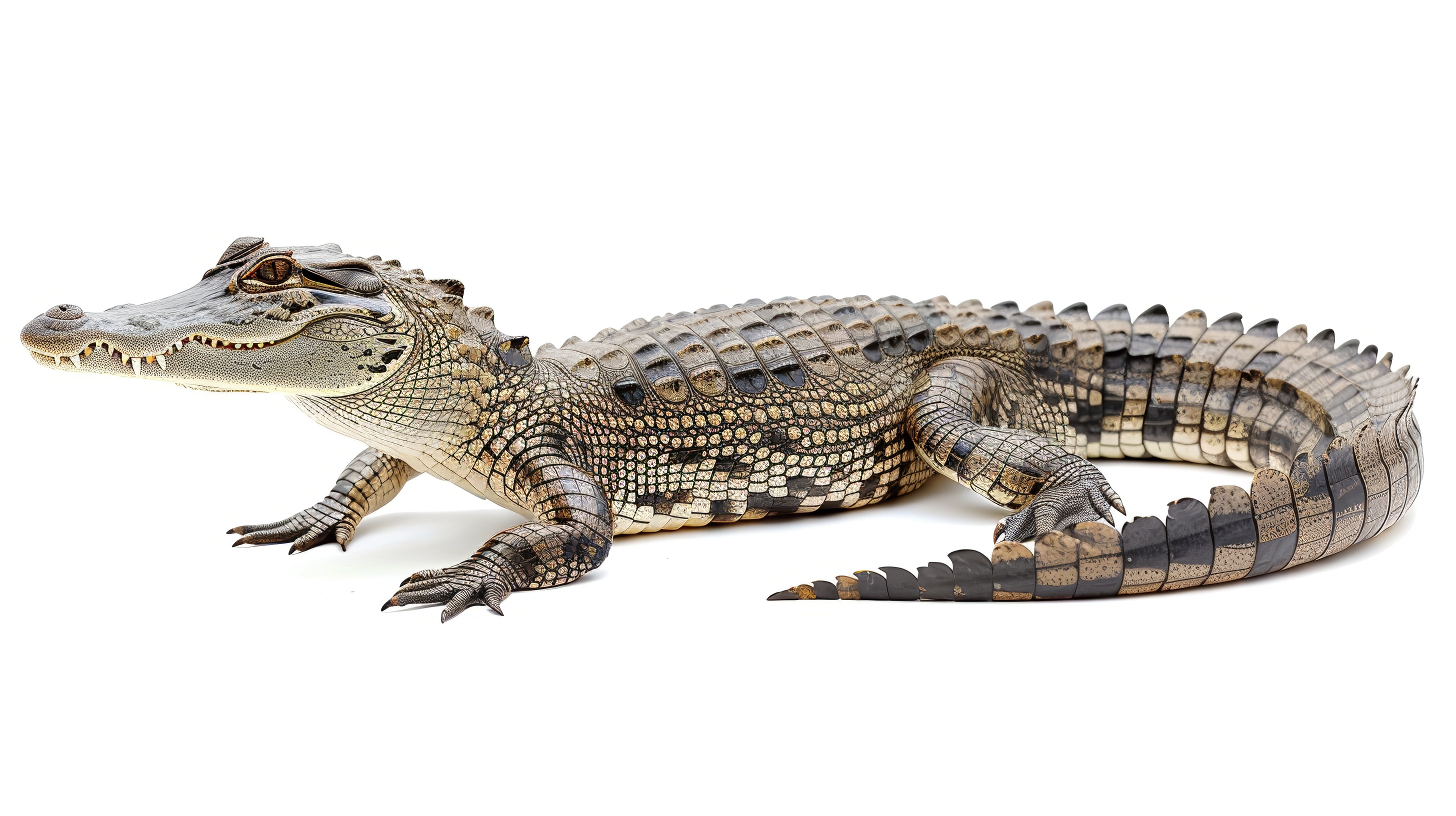 Crocodile on a white background