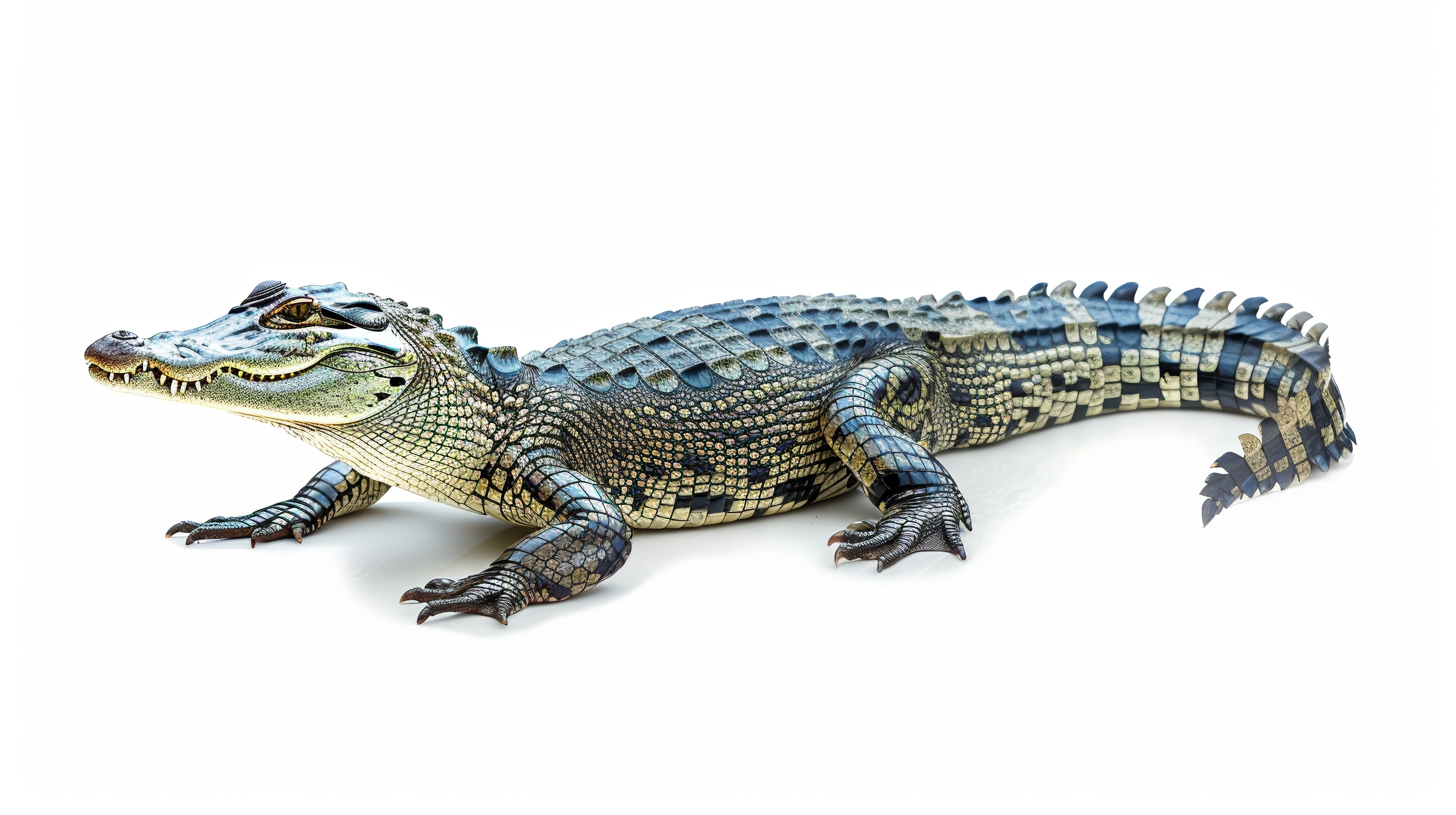 Crocodile on a white background