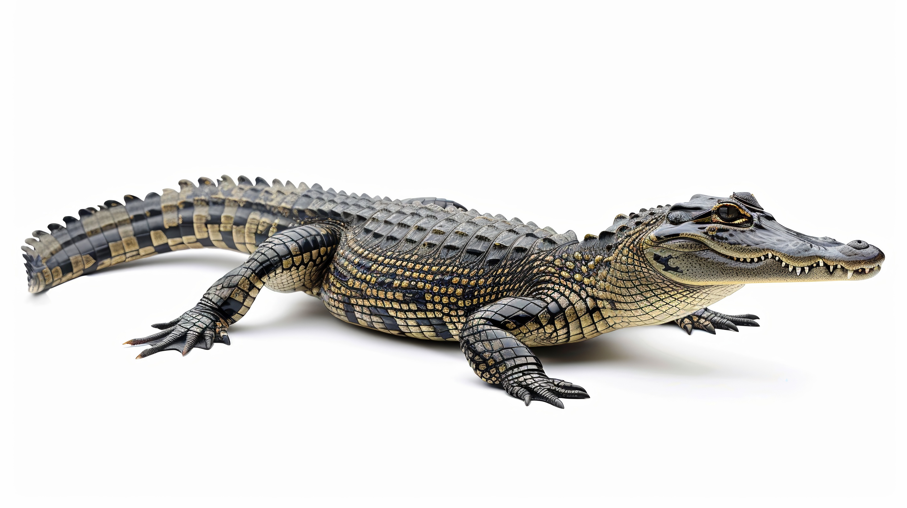 Crocodile on a white background