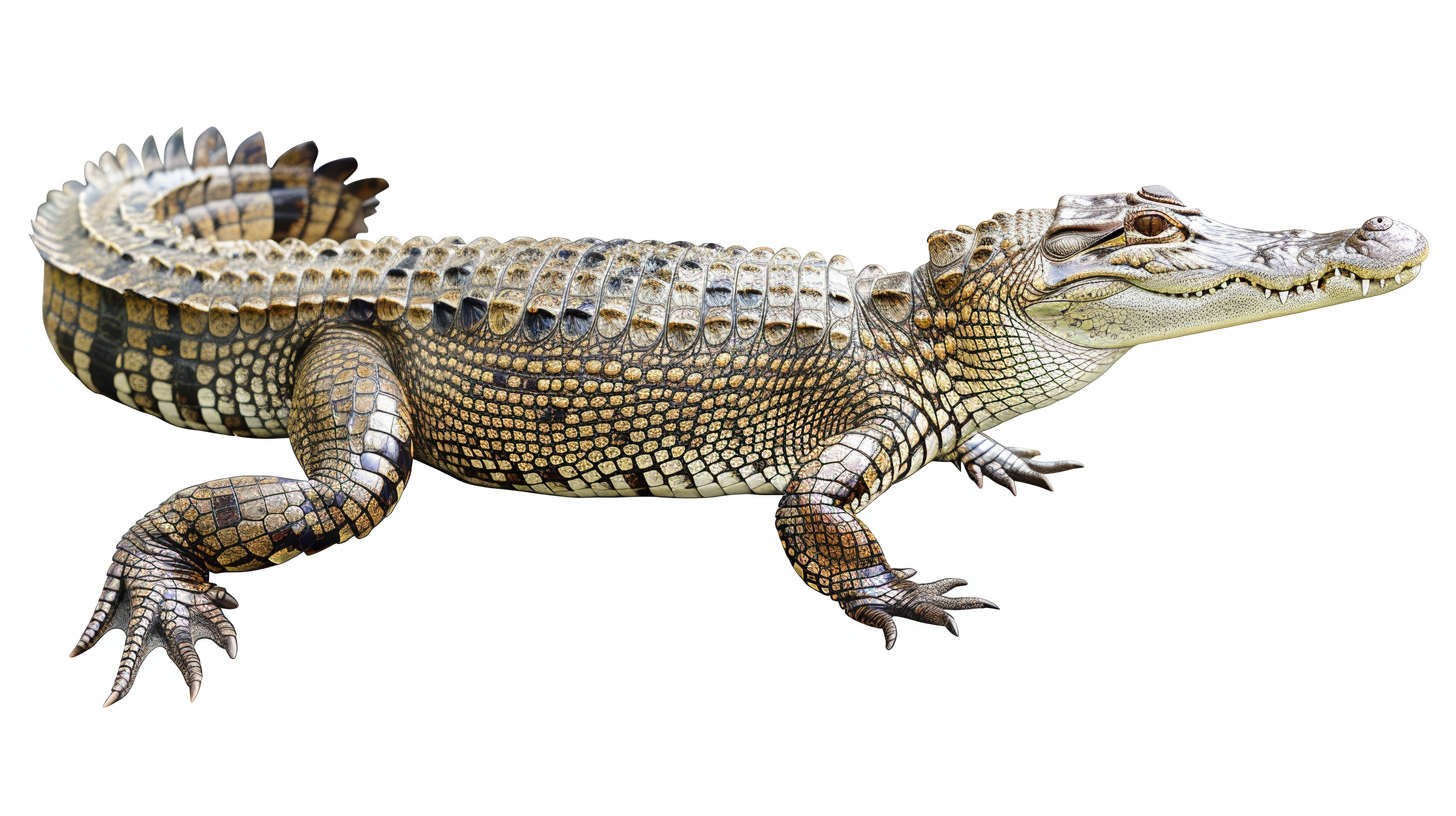 Crocodile on a white background