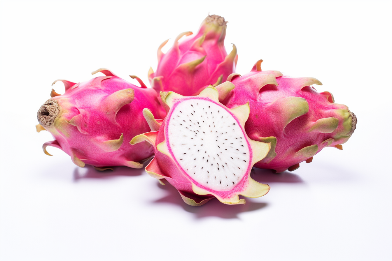 Dragon fruit isolated on white background