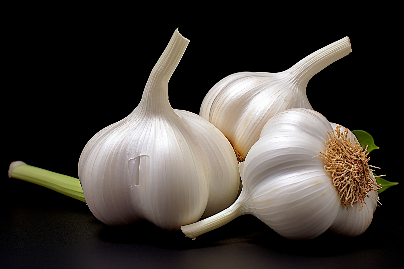 Garlic Isolated on dark background