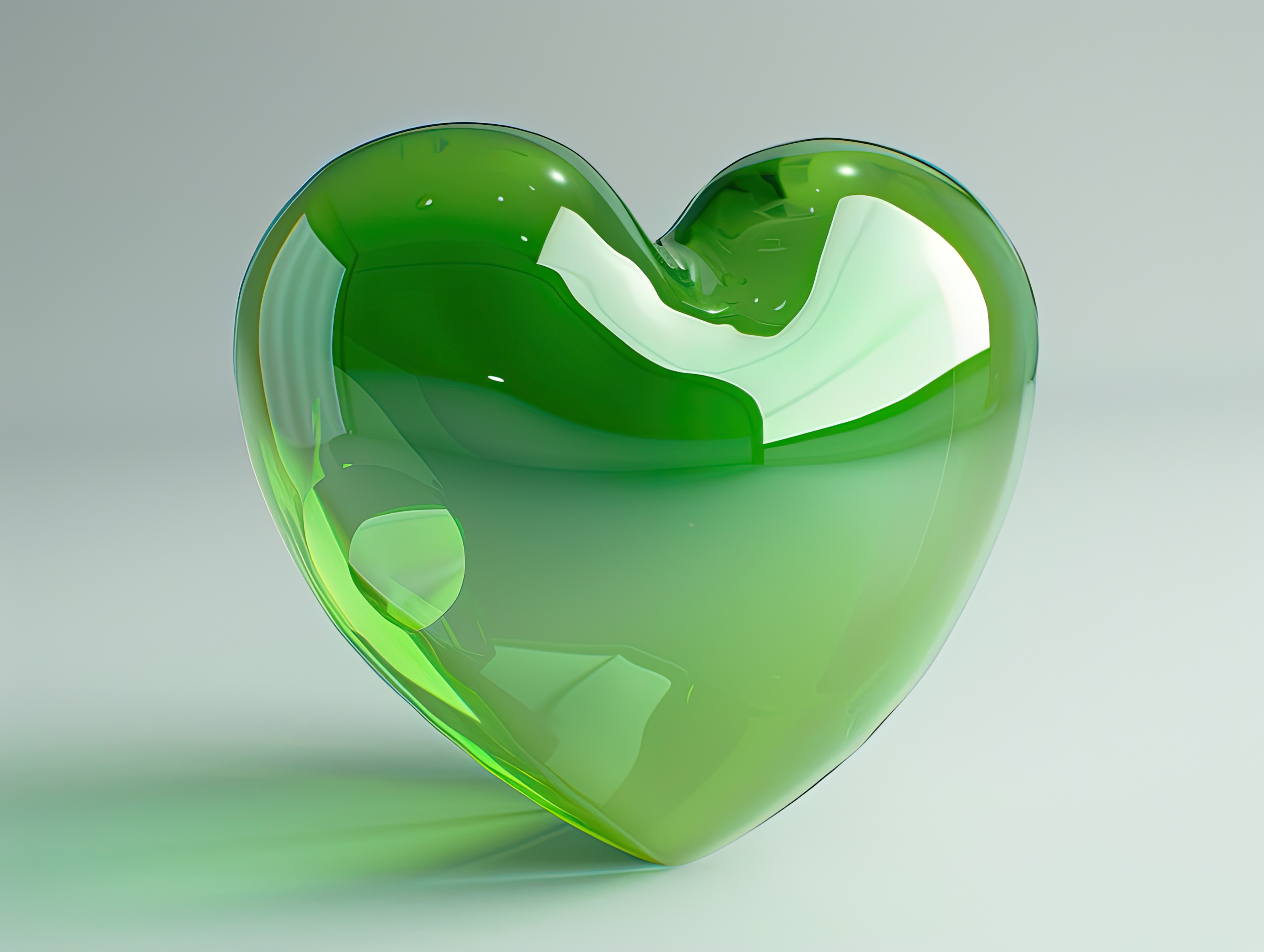 Glass heart, Love, wedding, marriage ceremony and Valentine's Day romantic celebration 3d concept