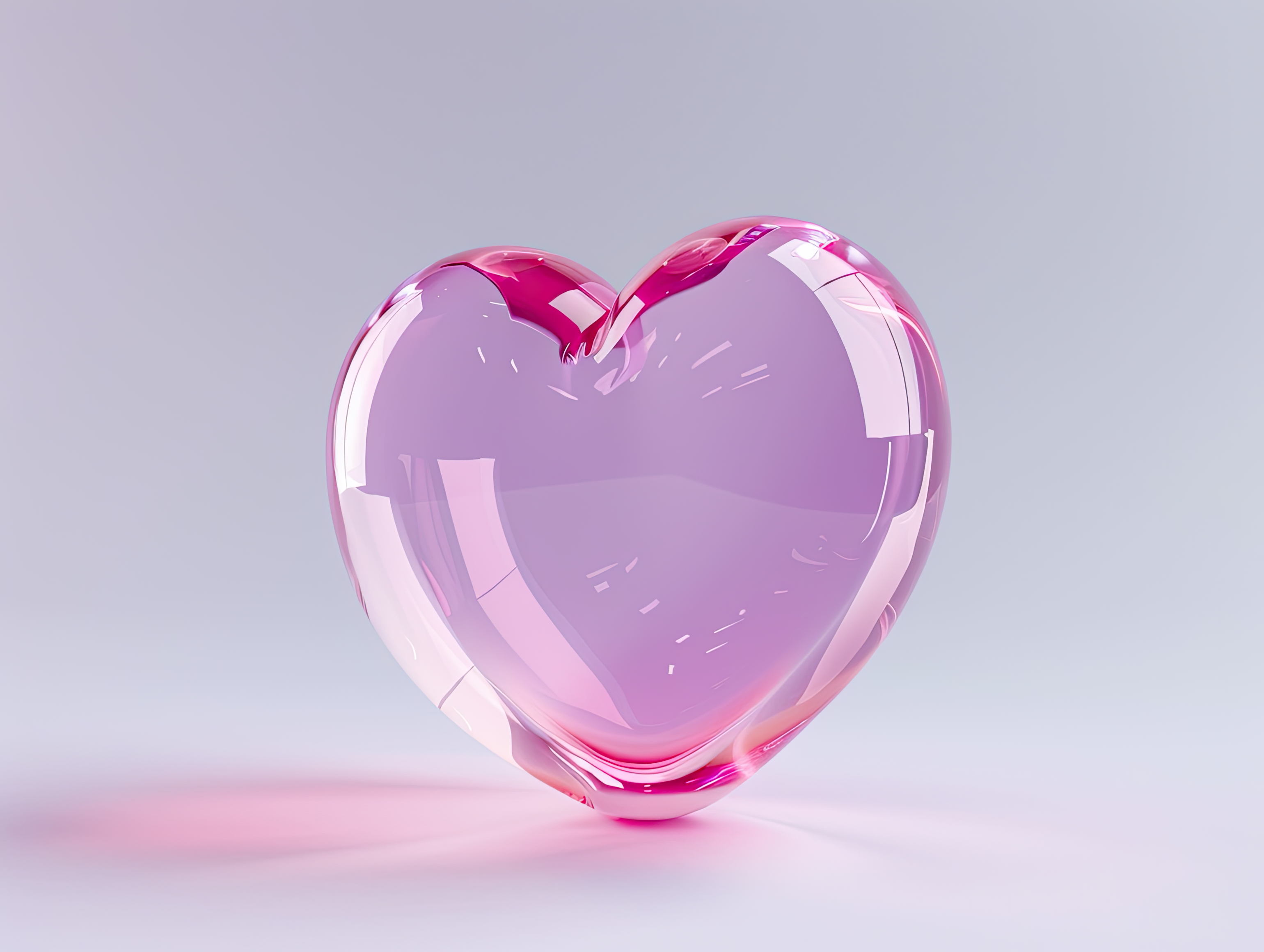 Glass heart, Love, wedding, marriage ceremony and Valentine's Day romantic celebration 3d concept