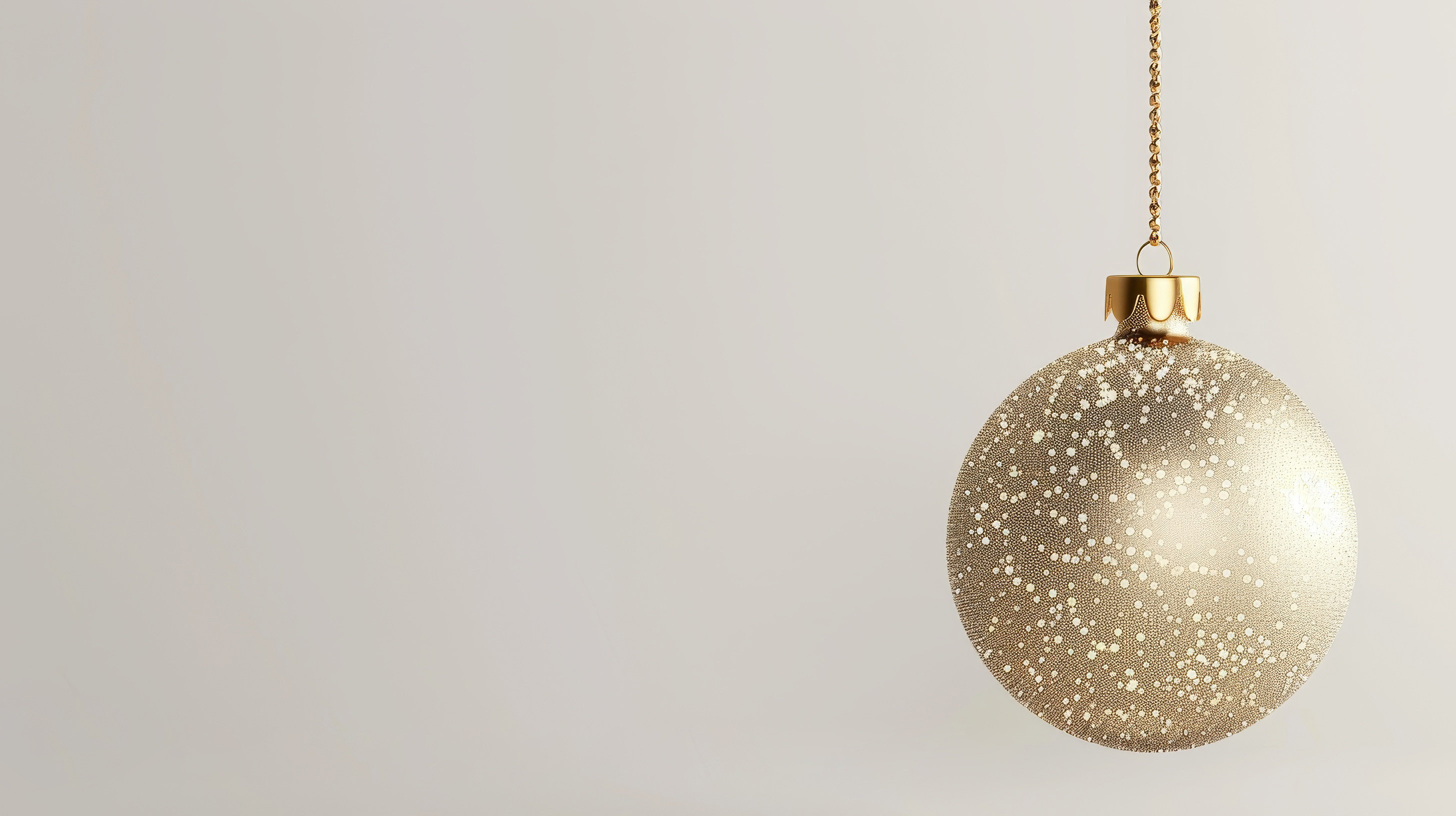 Gold Christmas ball isolated on white background