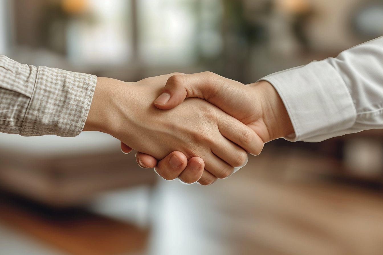 Handshake, Business cooperation at a meeting of business people