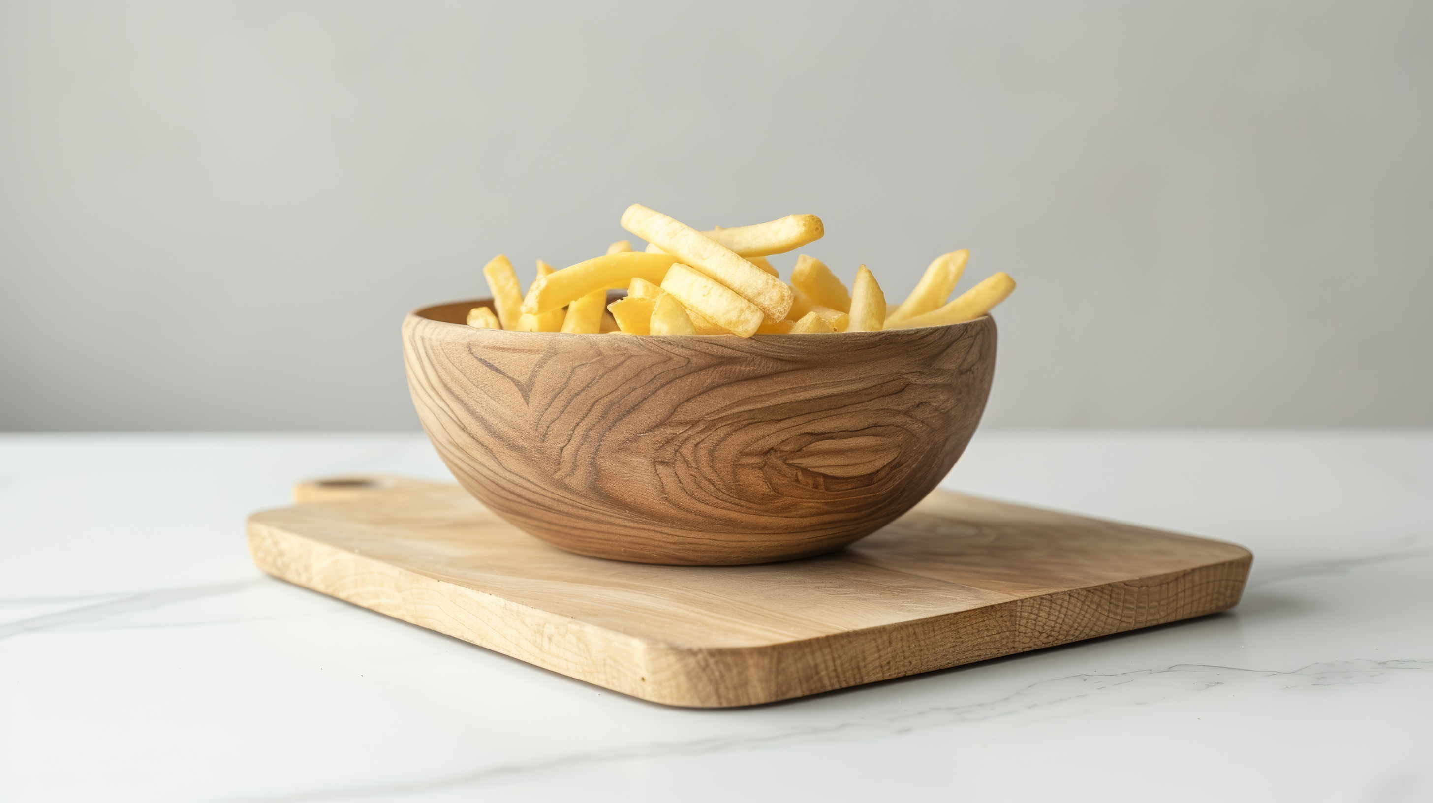 Homemade French fries in bowl