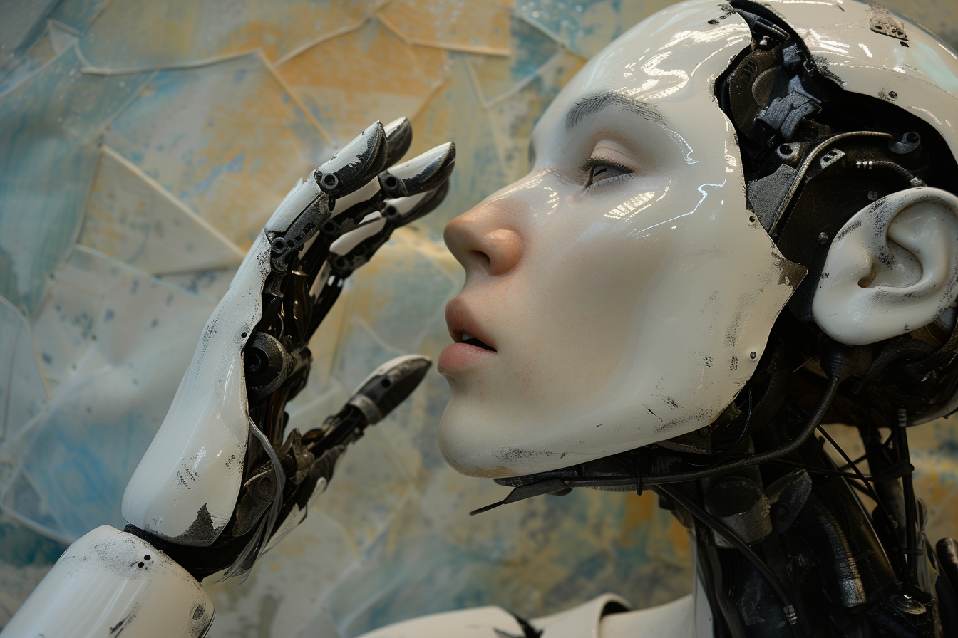 Humanoid robot, technology concept
