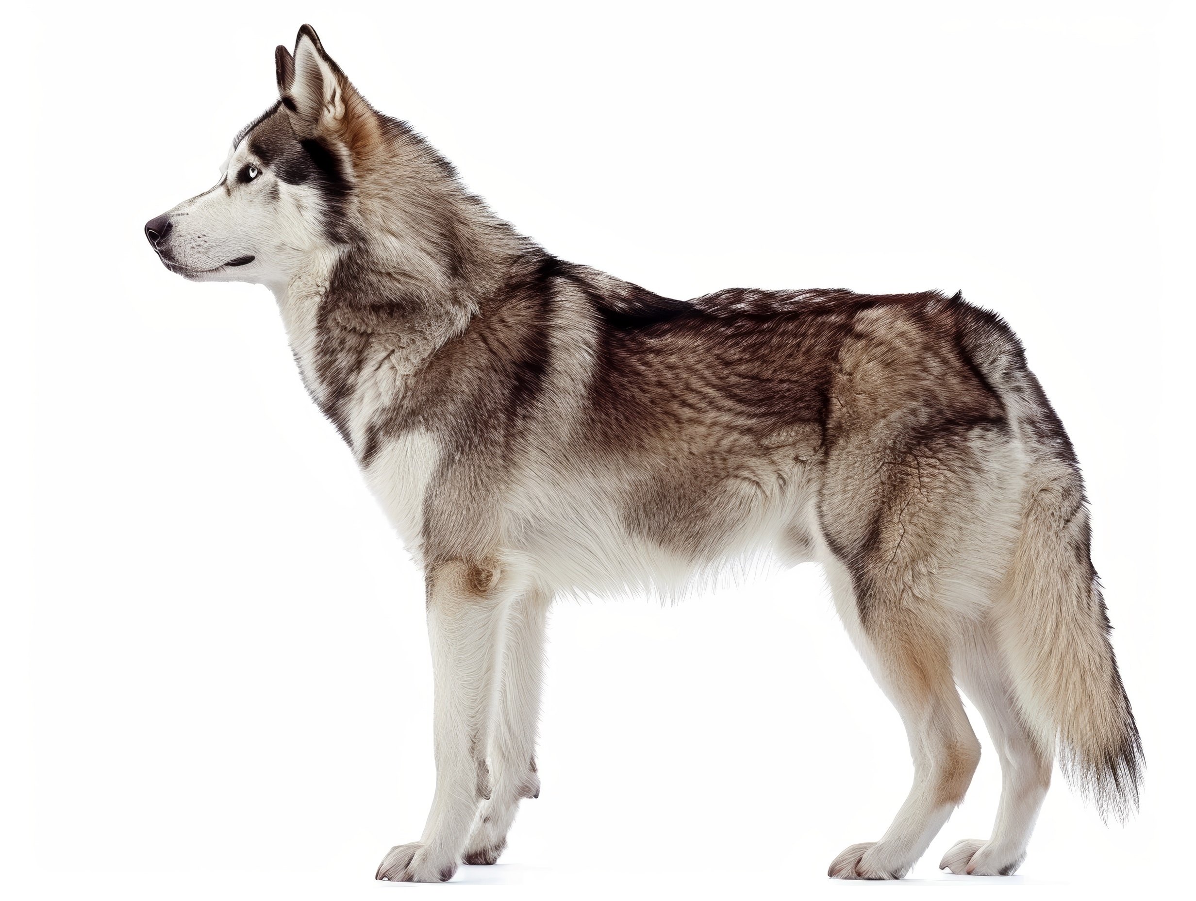 Husky isolated on white background