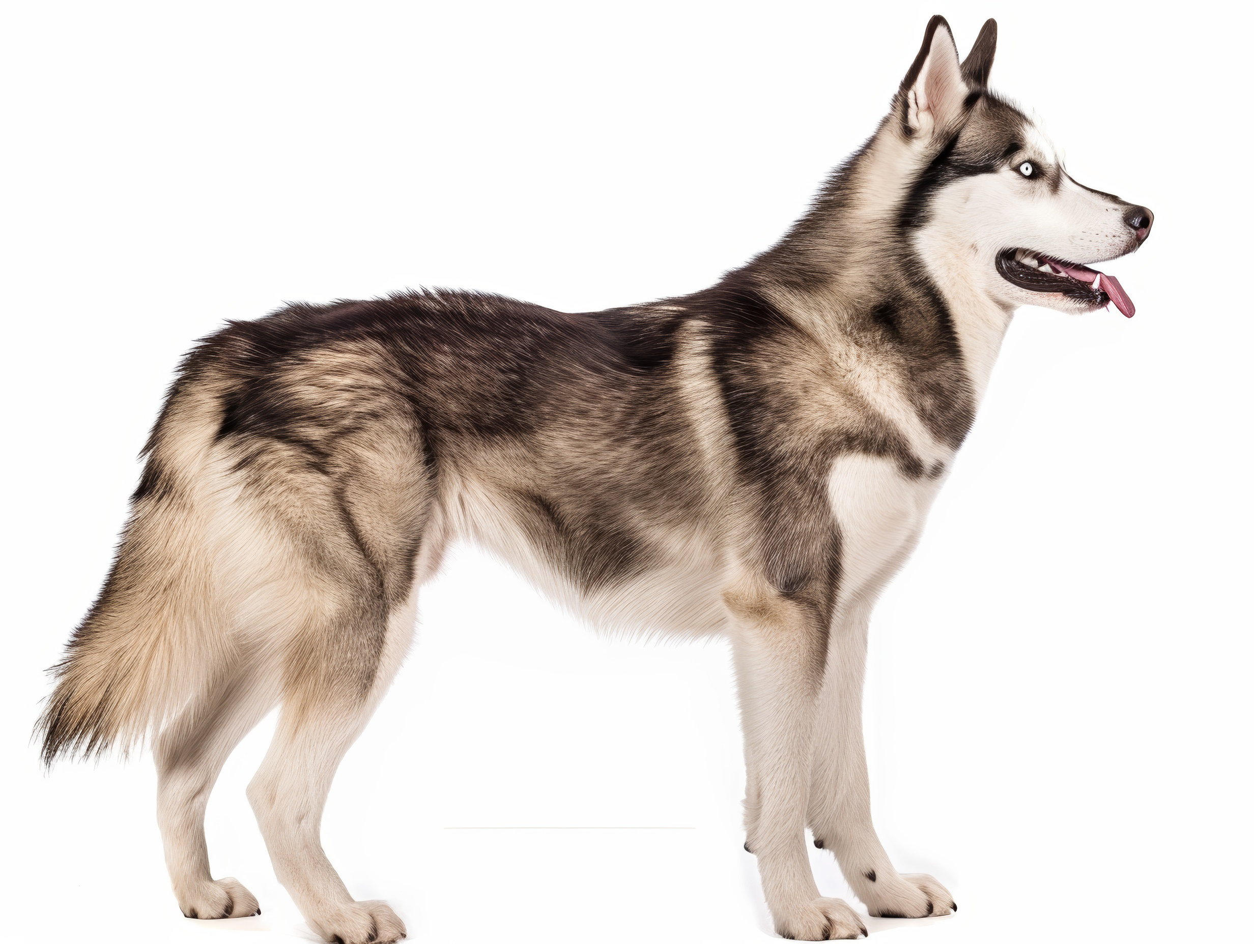 Husky isolated on white background