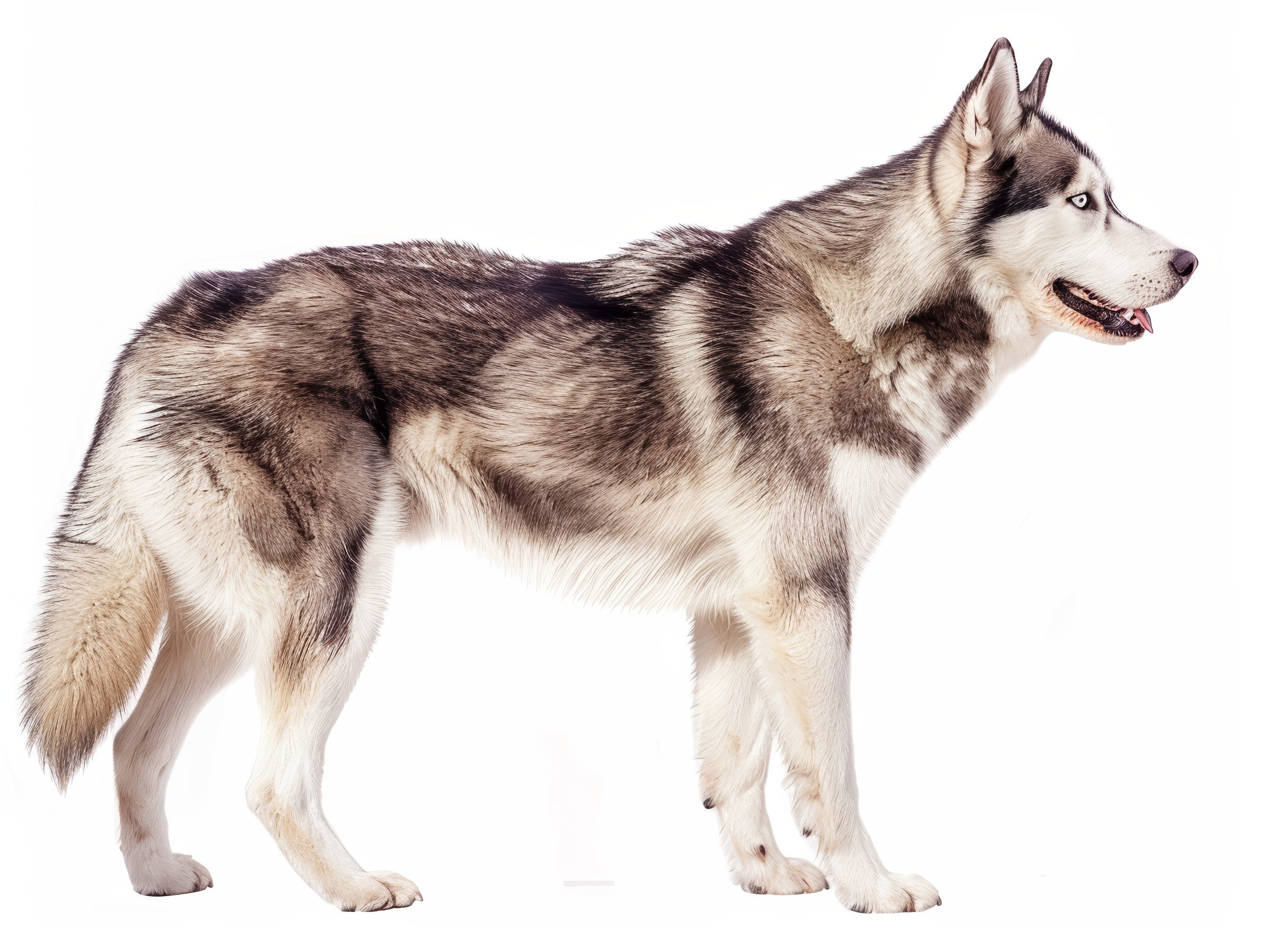 Husky isolated on white background