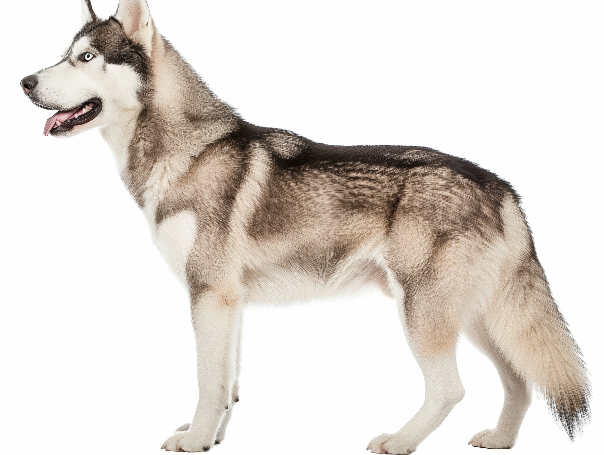 Husky isolated on white background