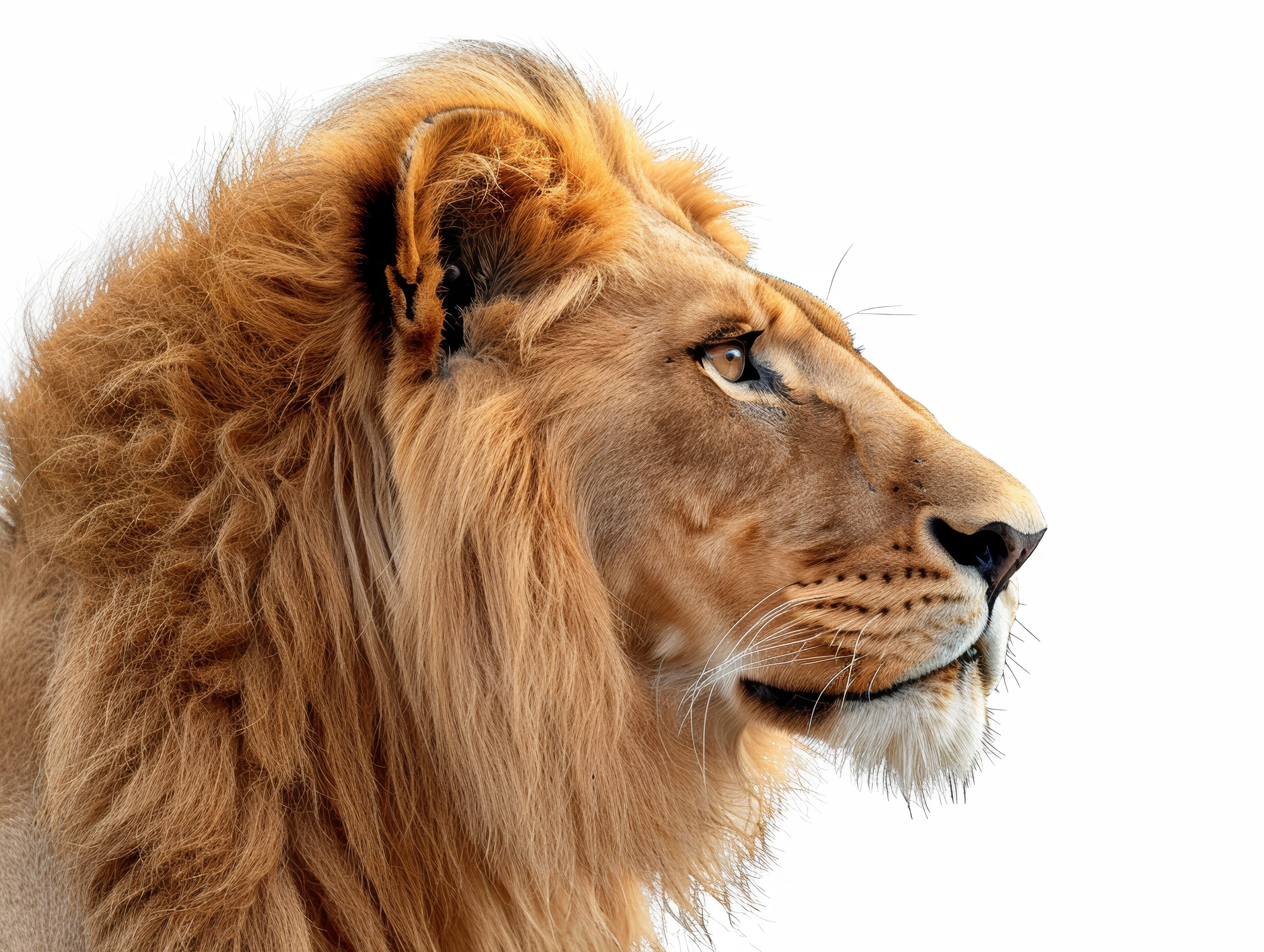 Lion isolated on a white background