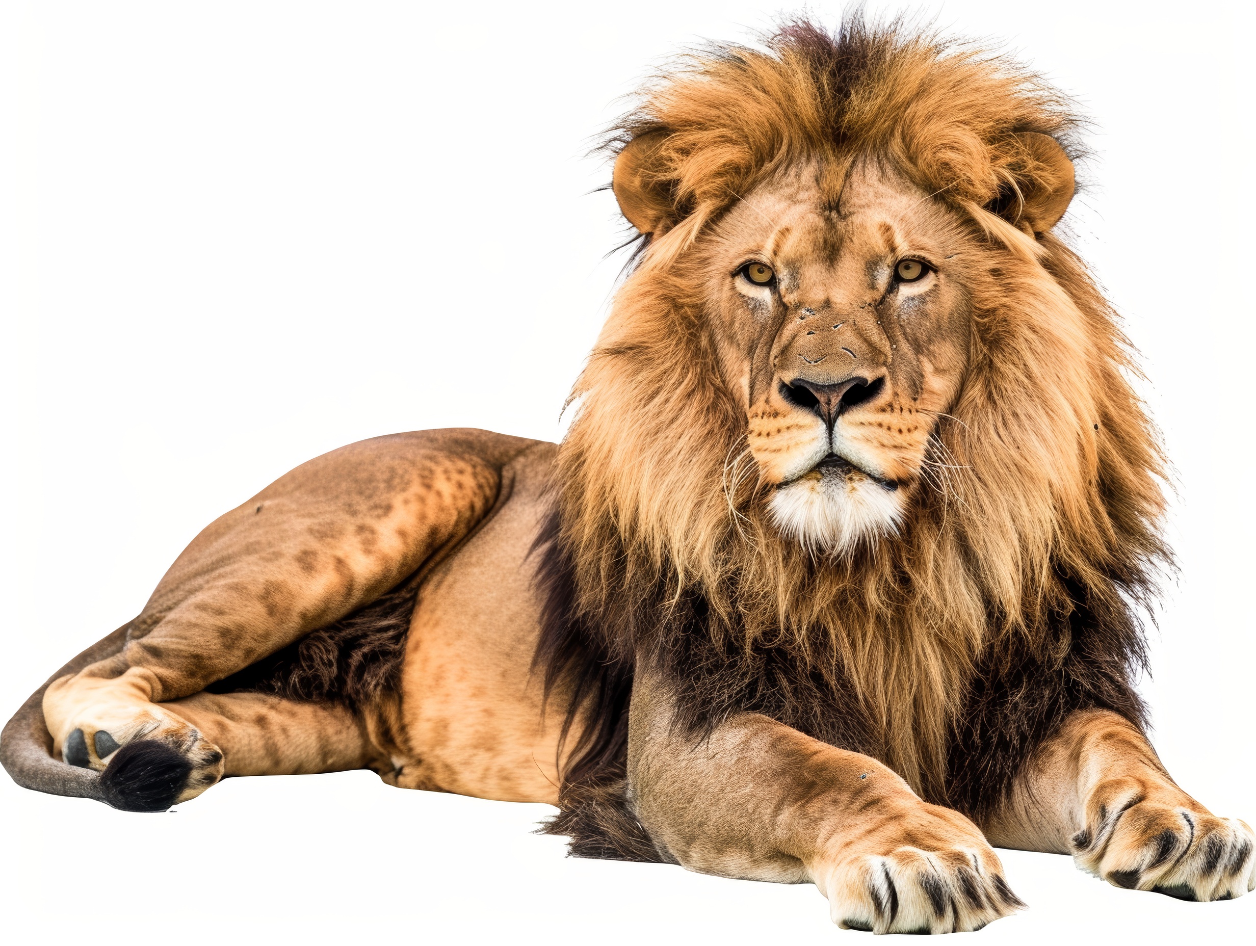 Lion isolated on a white background