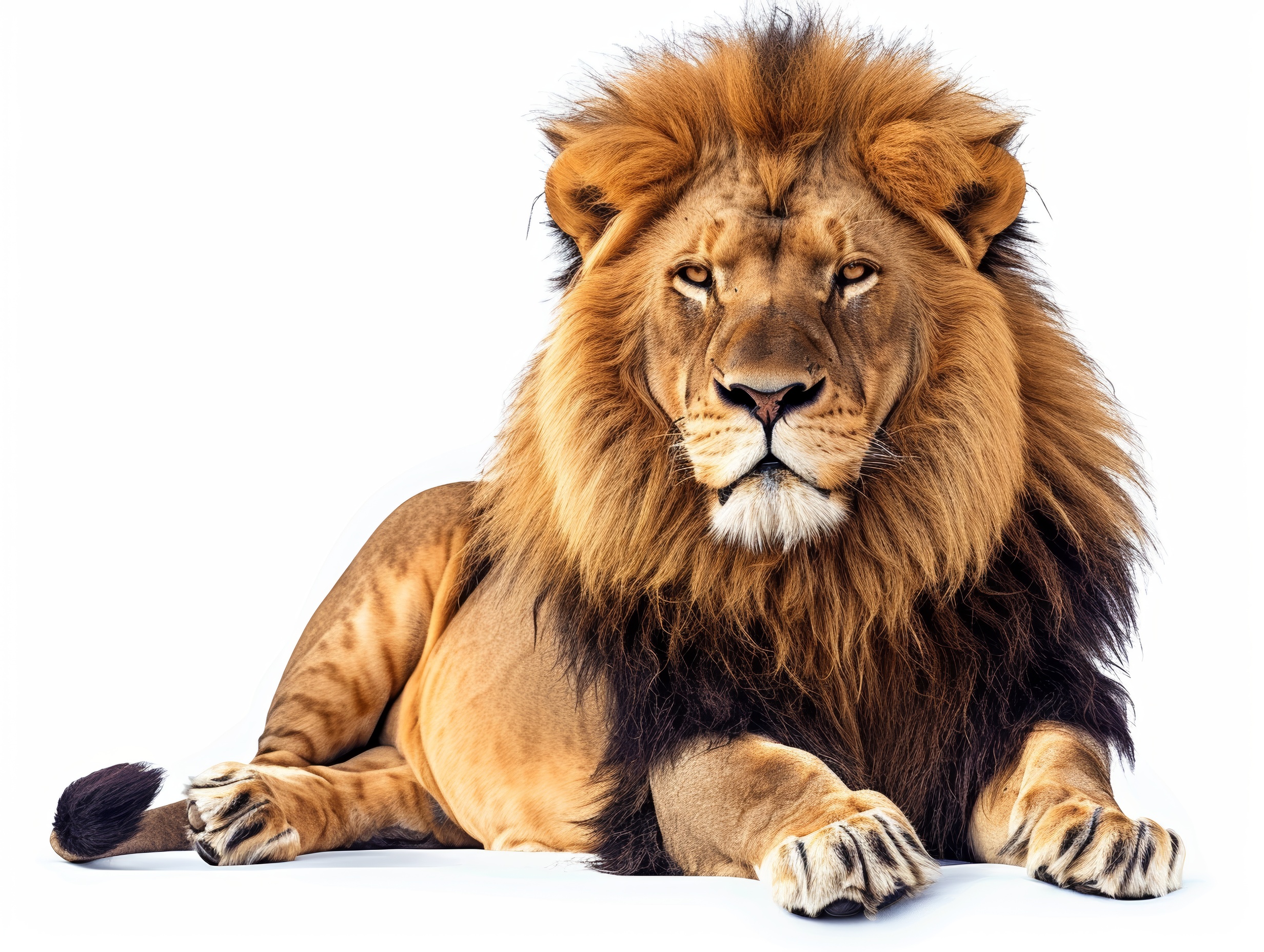 Lion isolated on a white background