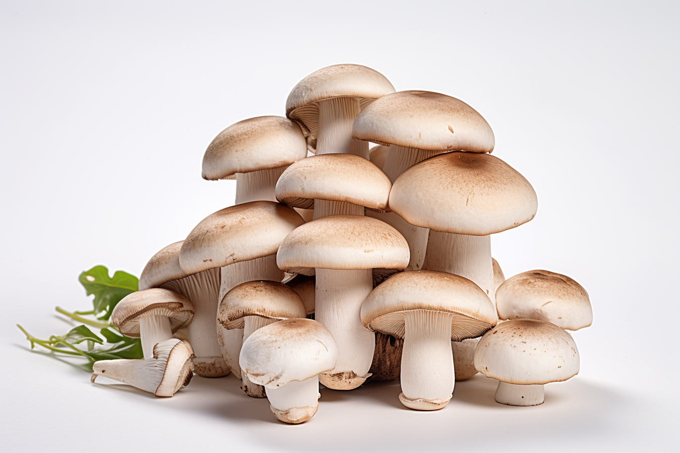 Mushrooms isolated on white background