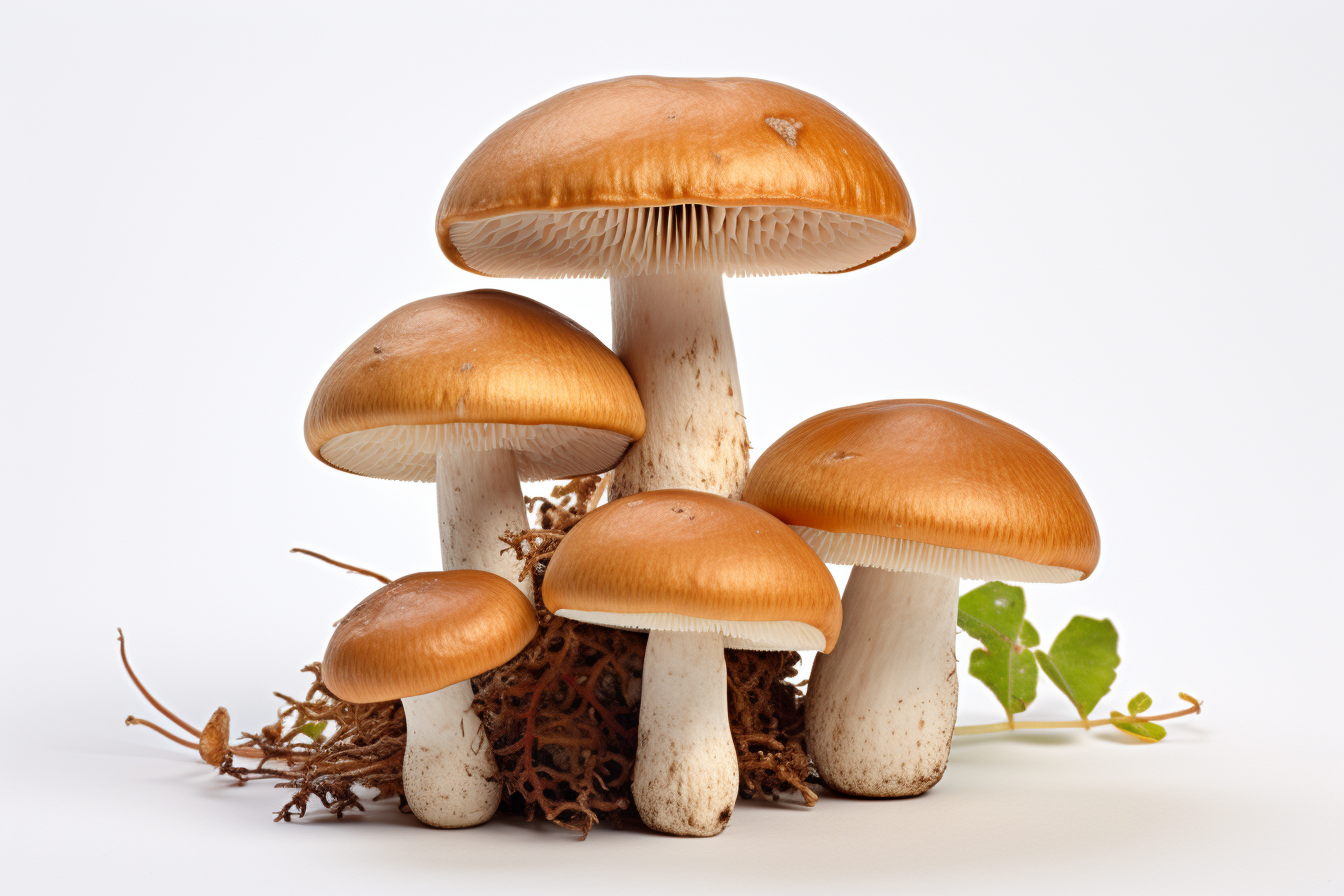 Mushrooms isolated on white background