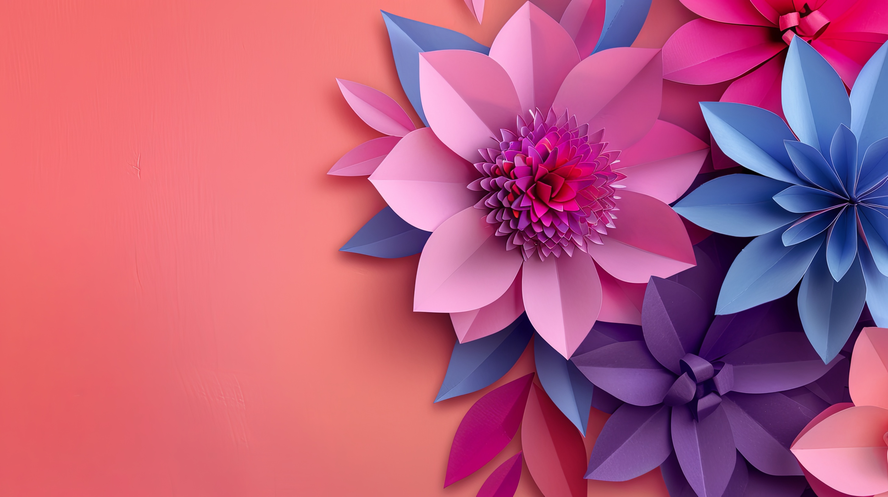 Paper craft flower background