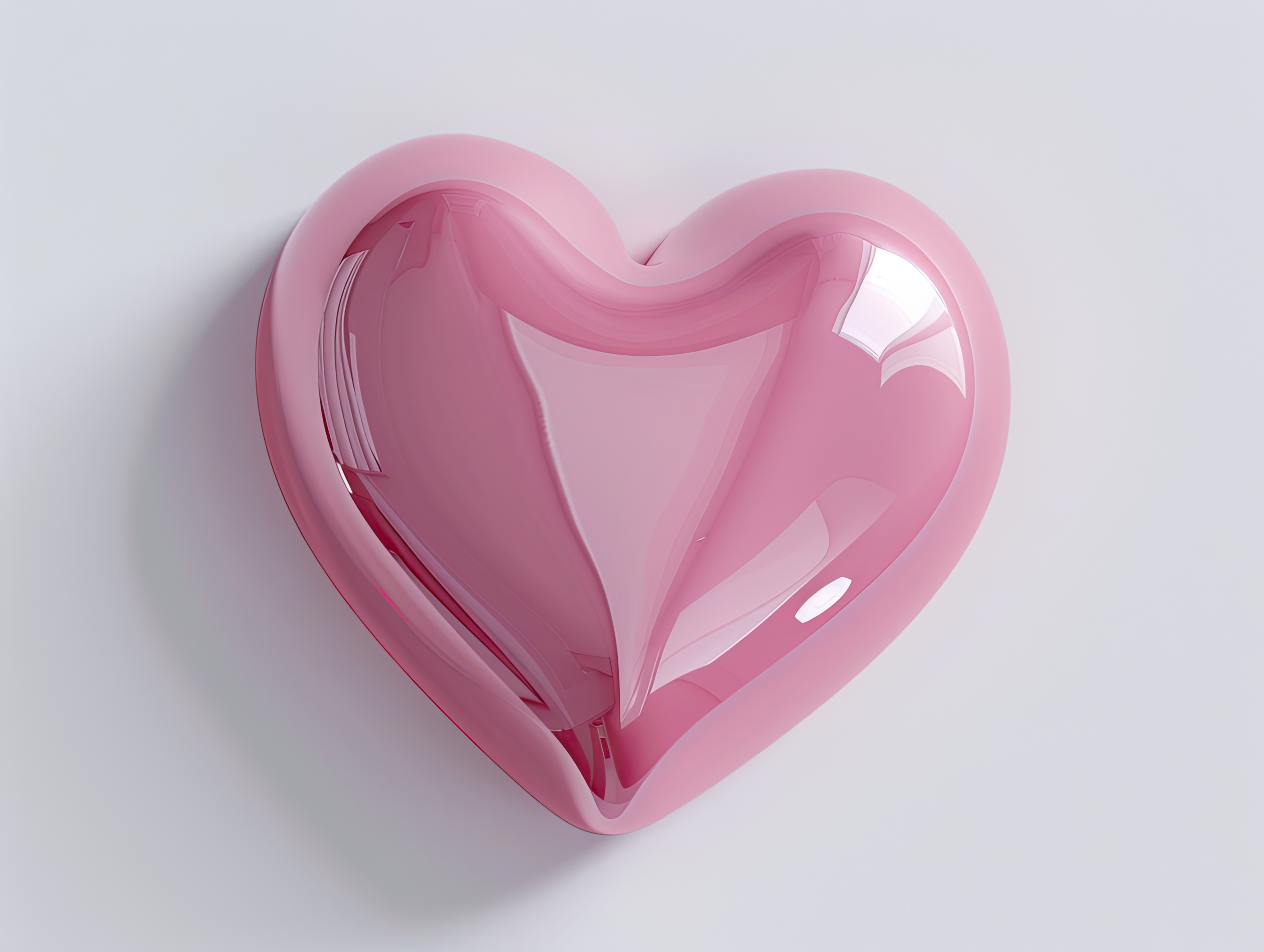 Pink heart, Love, wedding, marriage ceremony and Valentine's Day romantic celebration 3d concept