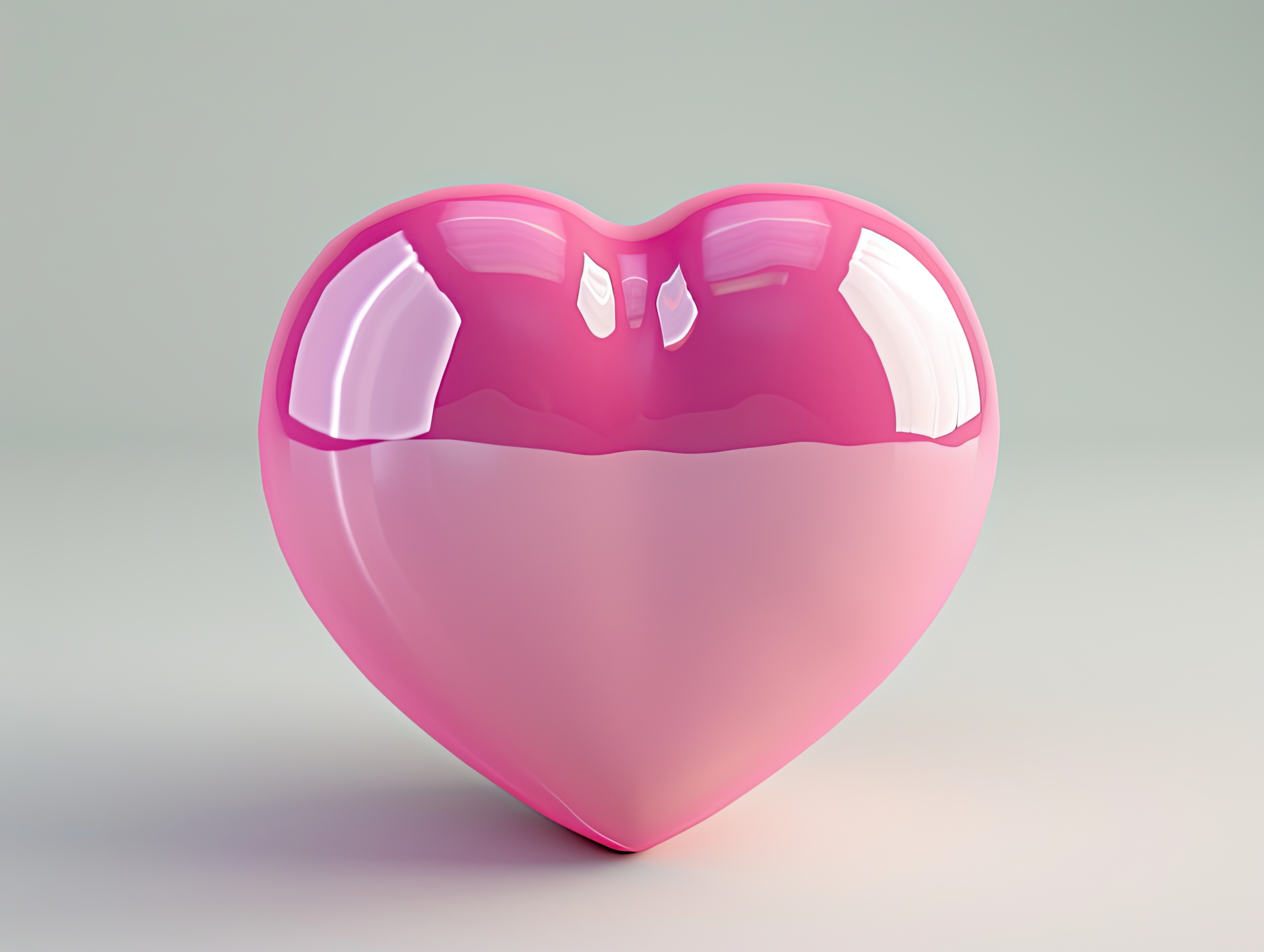 Pink heart, Love, wedding, marriage ceremony and Valentine's Day romantic celebration 3d concept