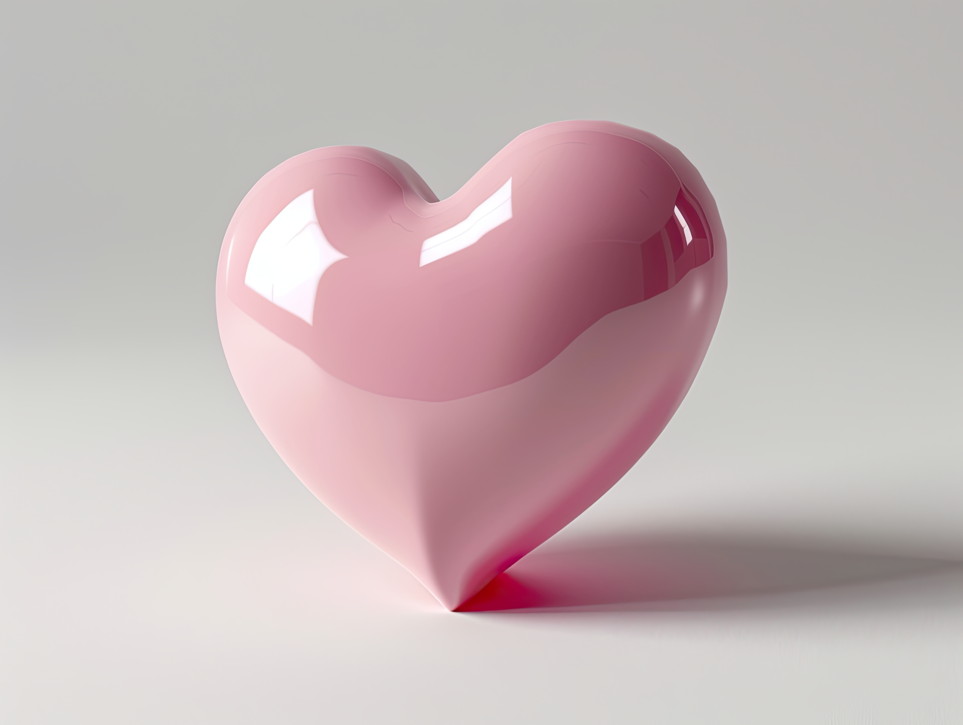 Pink heart, Love, wedding, marriage ceremony and Valentine's Day romantic celebration 3d concept