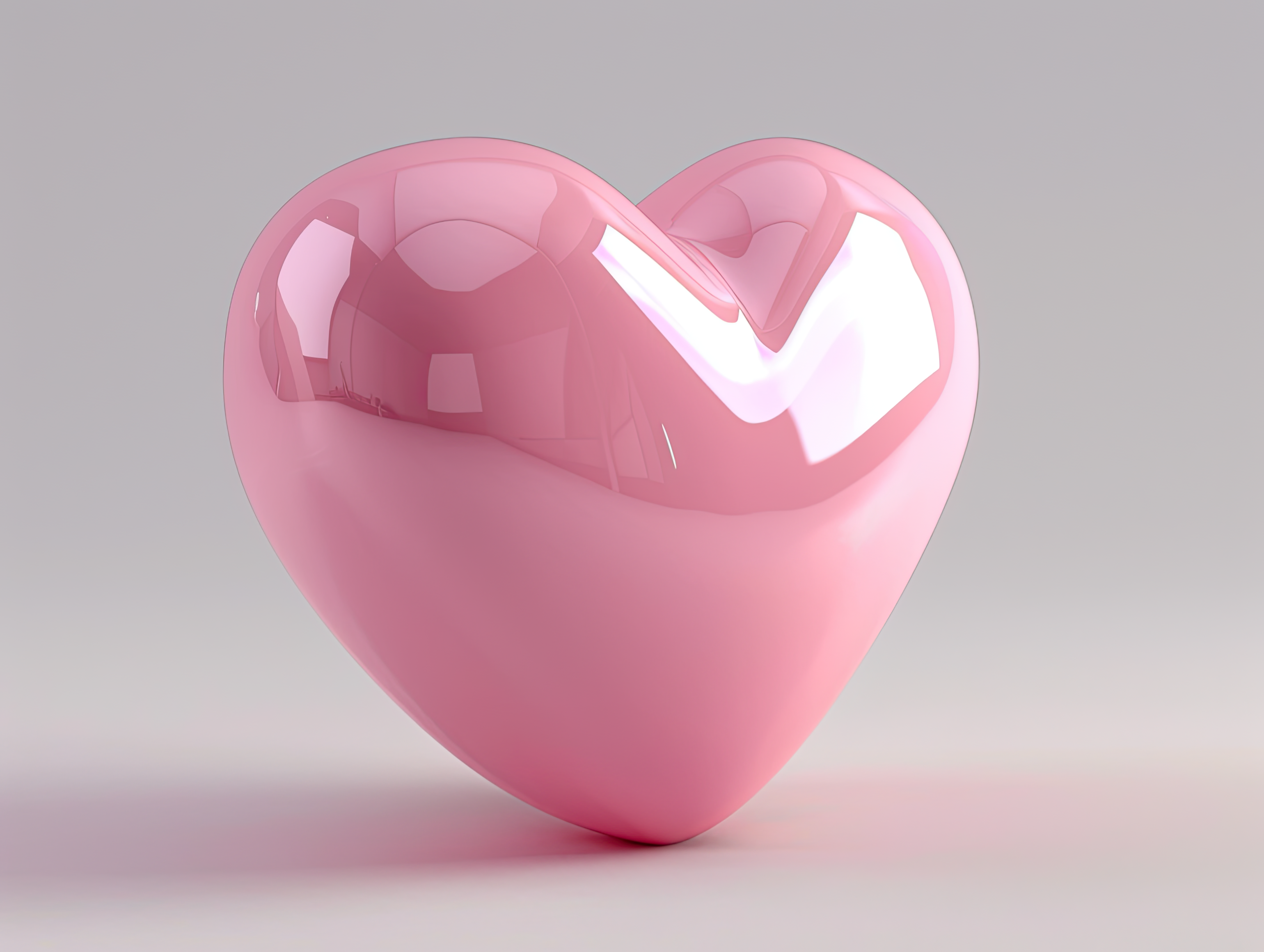 Pink heart, Love, wedding, marriage ceremony and Valentine's Day romantic celebration 3d concept