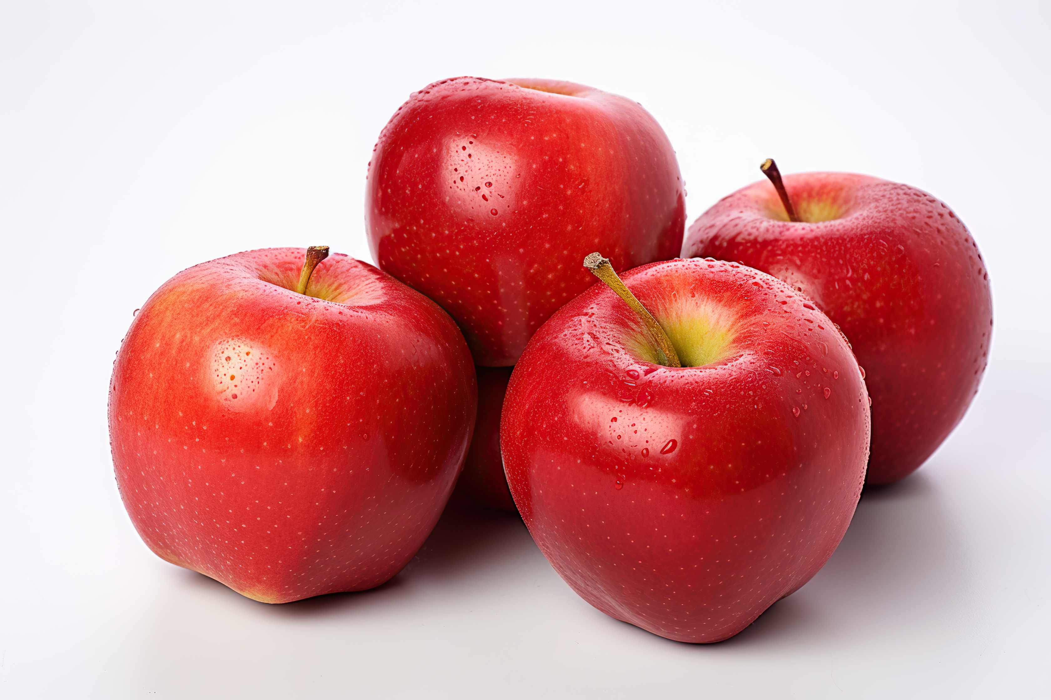 Red apples isolated on a white background