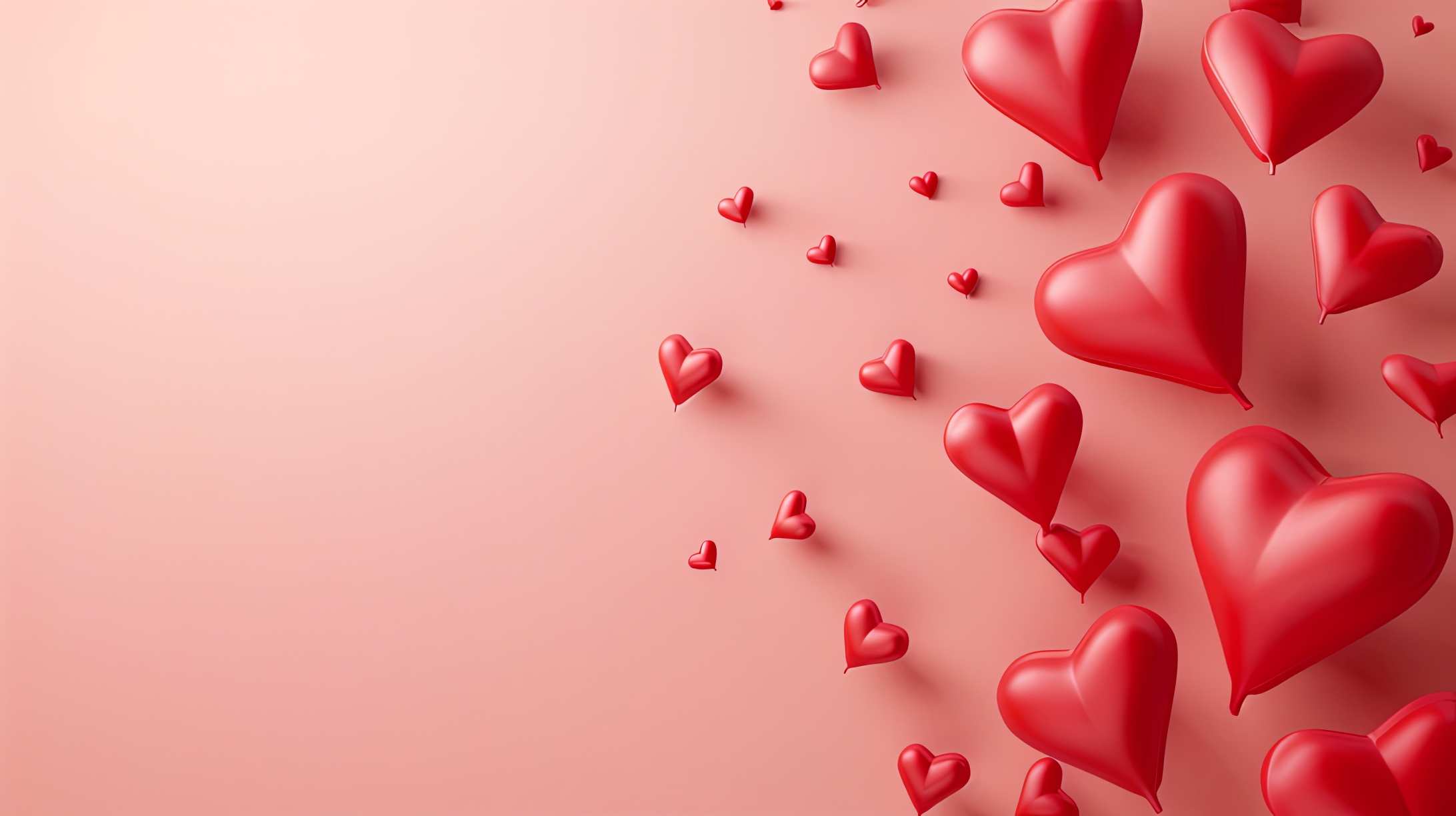 Red hearts Valentines background