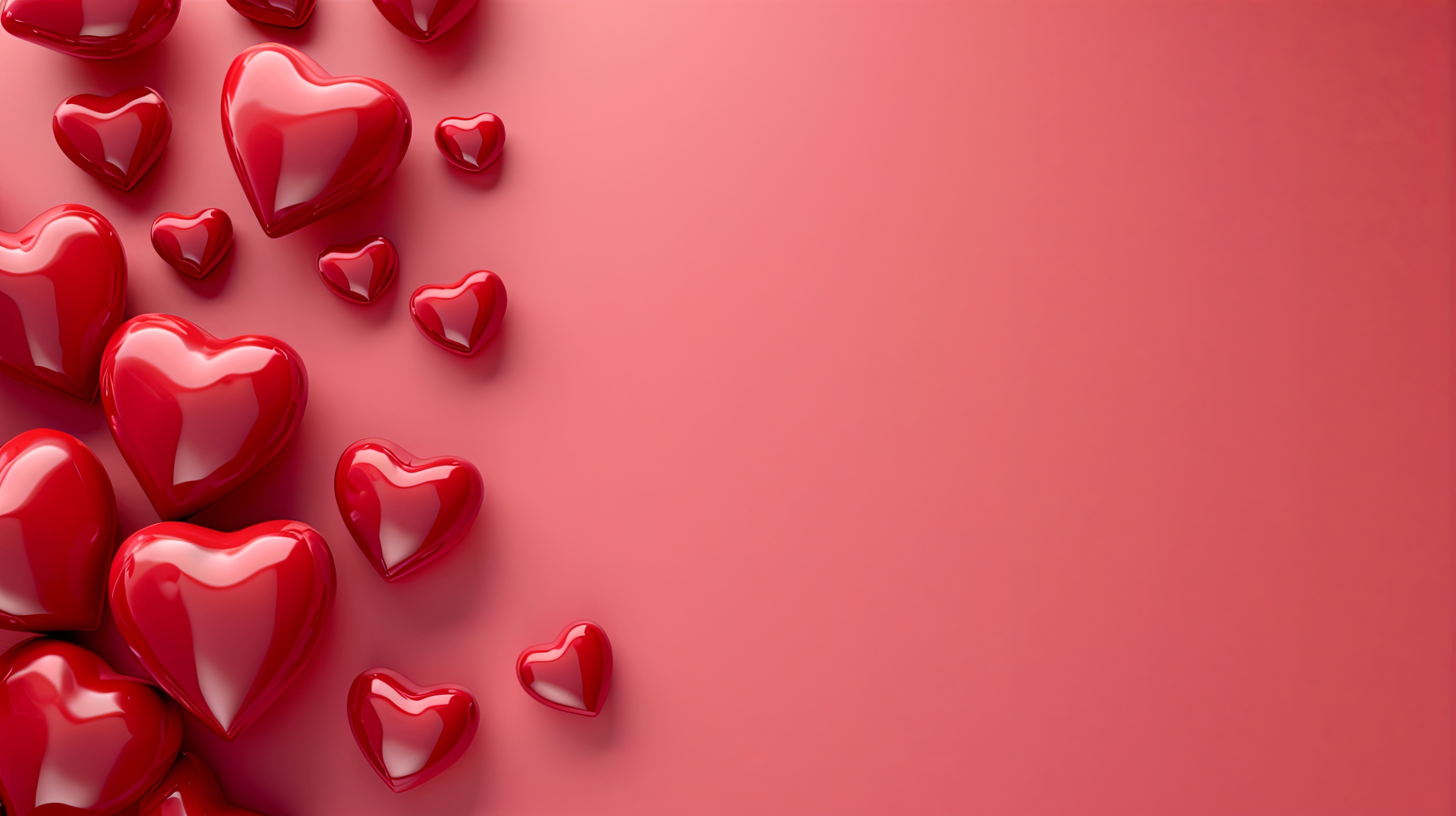 Red hearts Valentines background