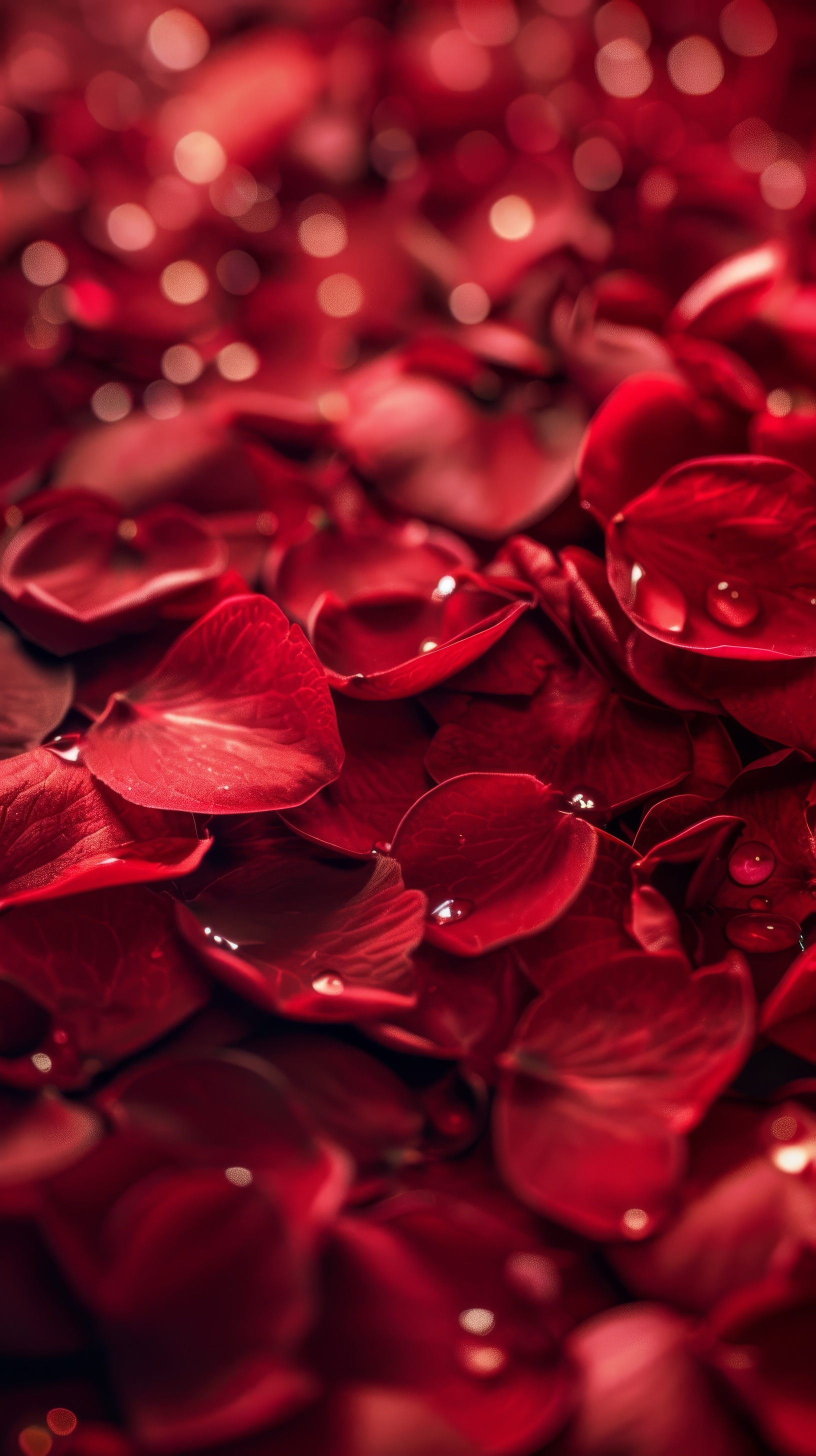 Red roses petals background