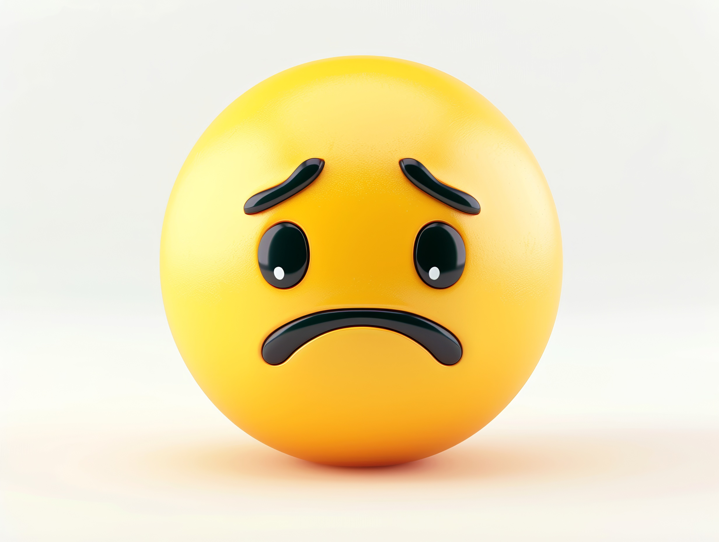 Sad Emoticon isolated on a white background