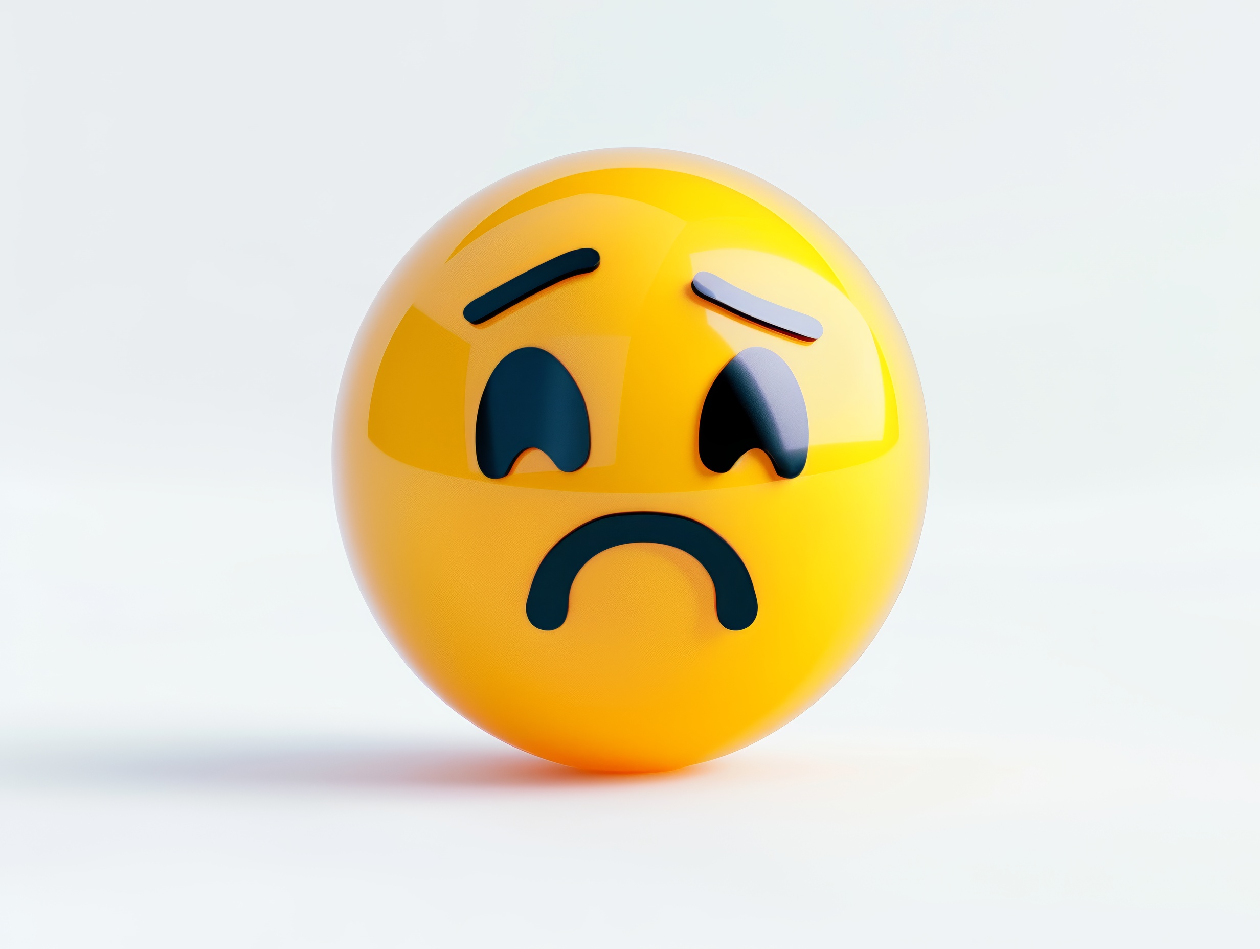 Sad Emoticon isolated on a white background