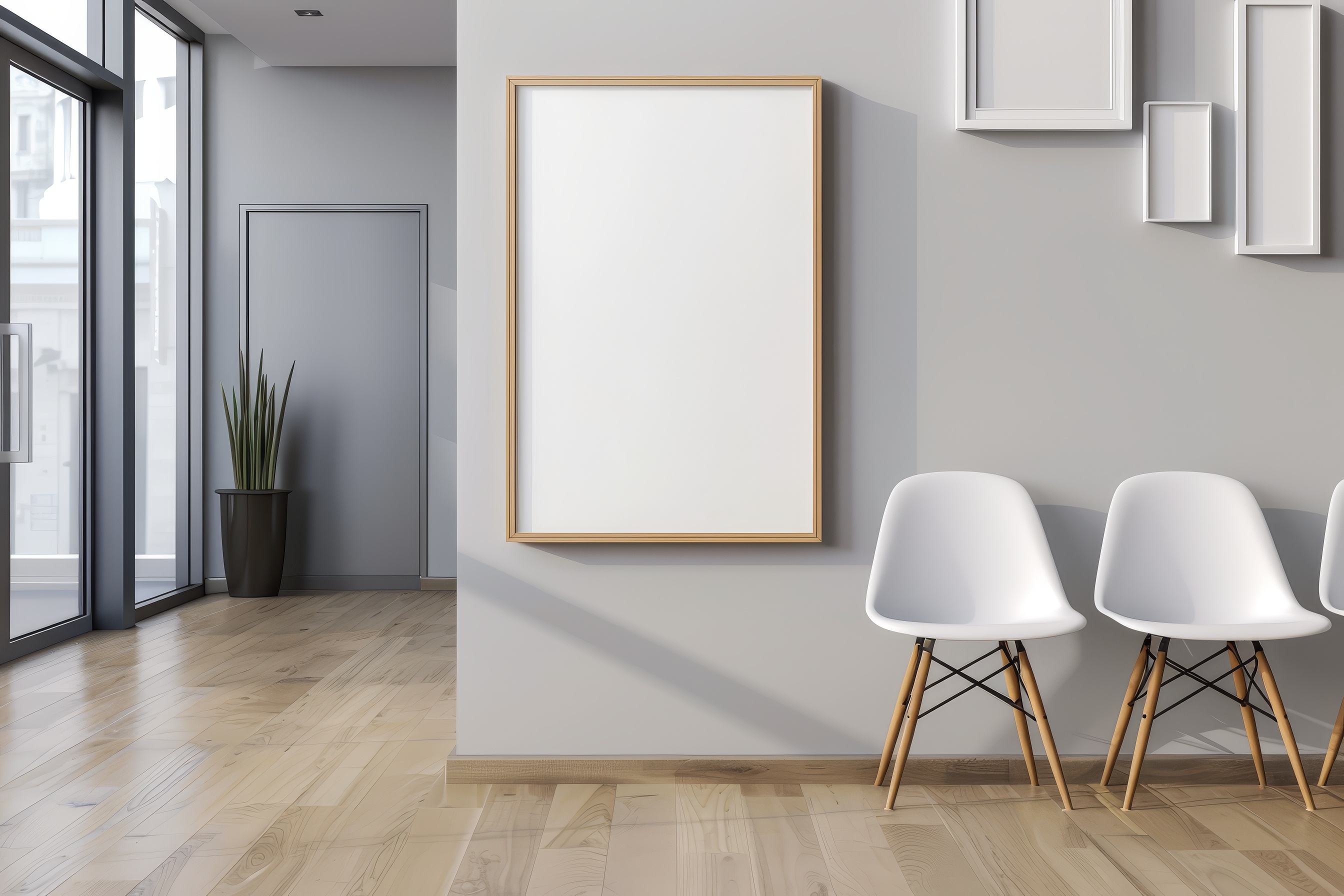 Simple minimalist frame mockup poster