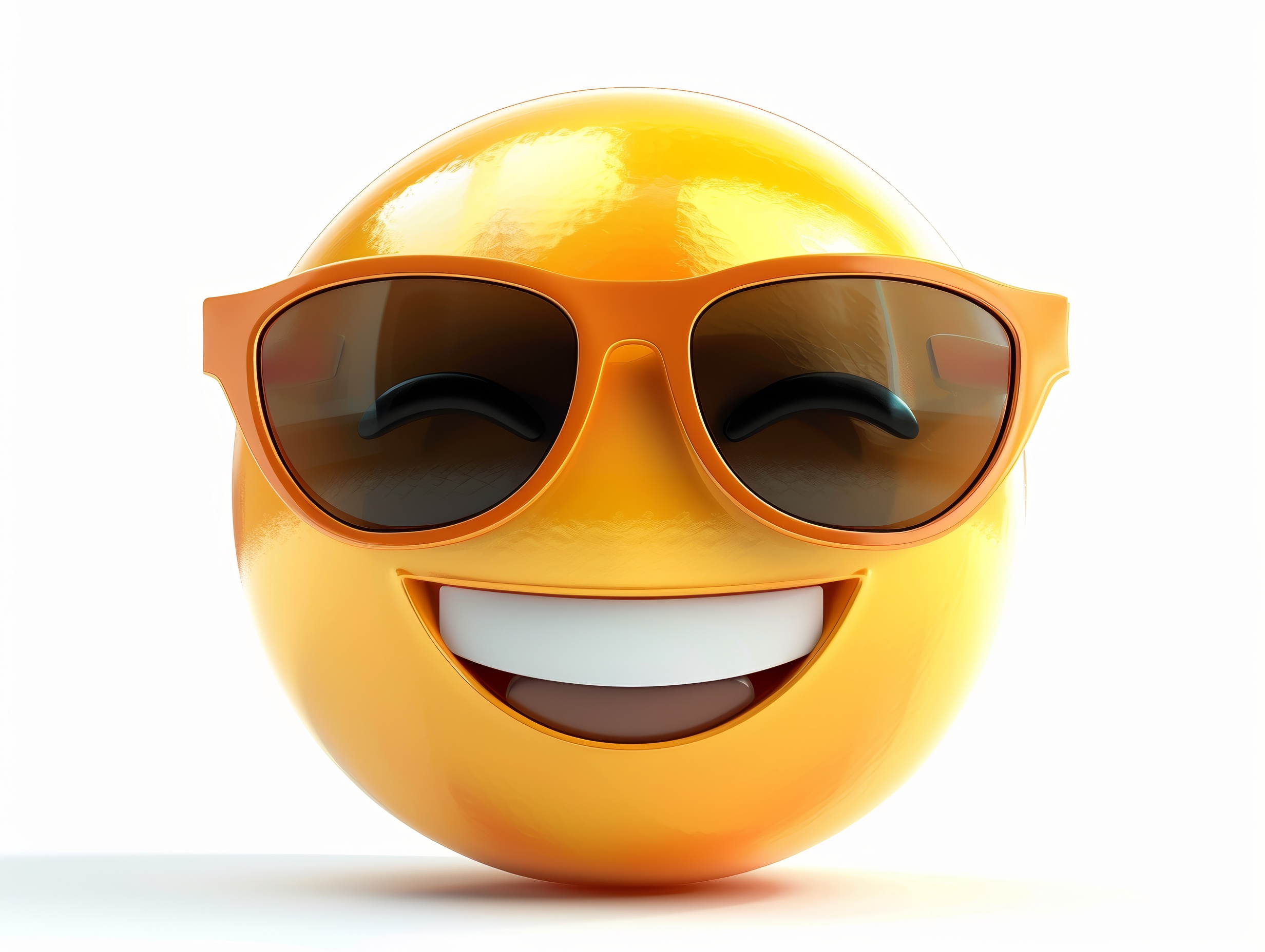 Smiling cool emoji with sunglasses