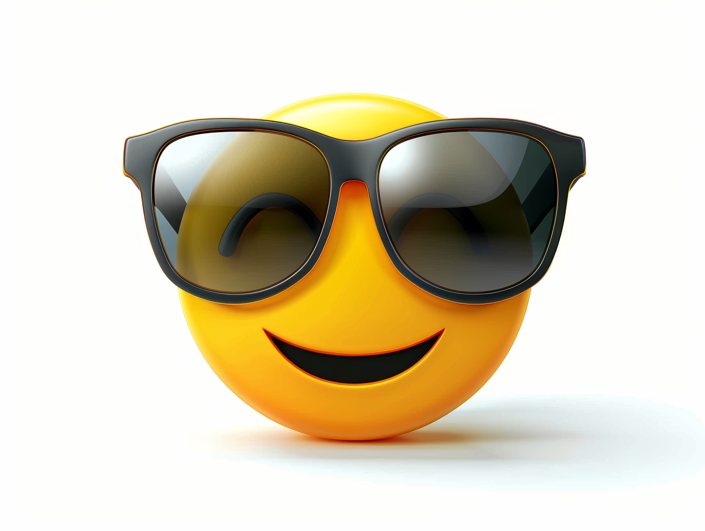 Smiling cool emoji with sunglasses