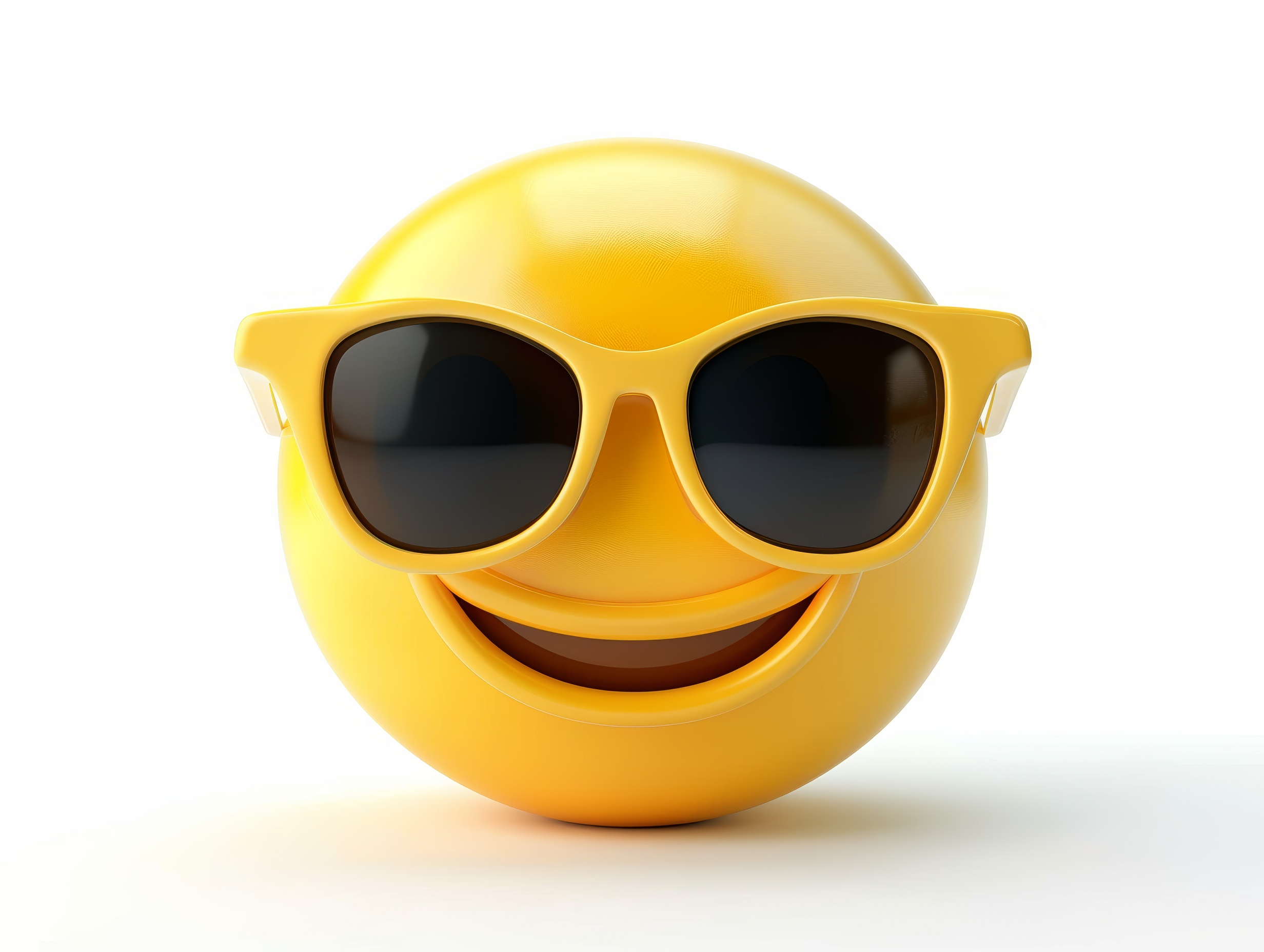 Smiling cool emoji with sunglasses